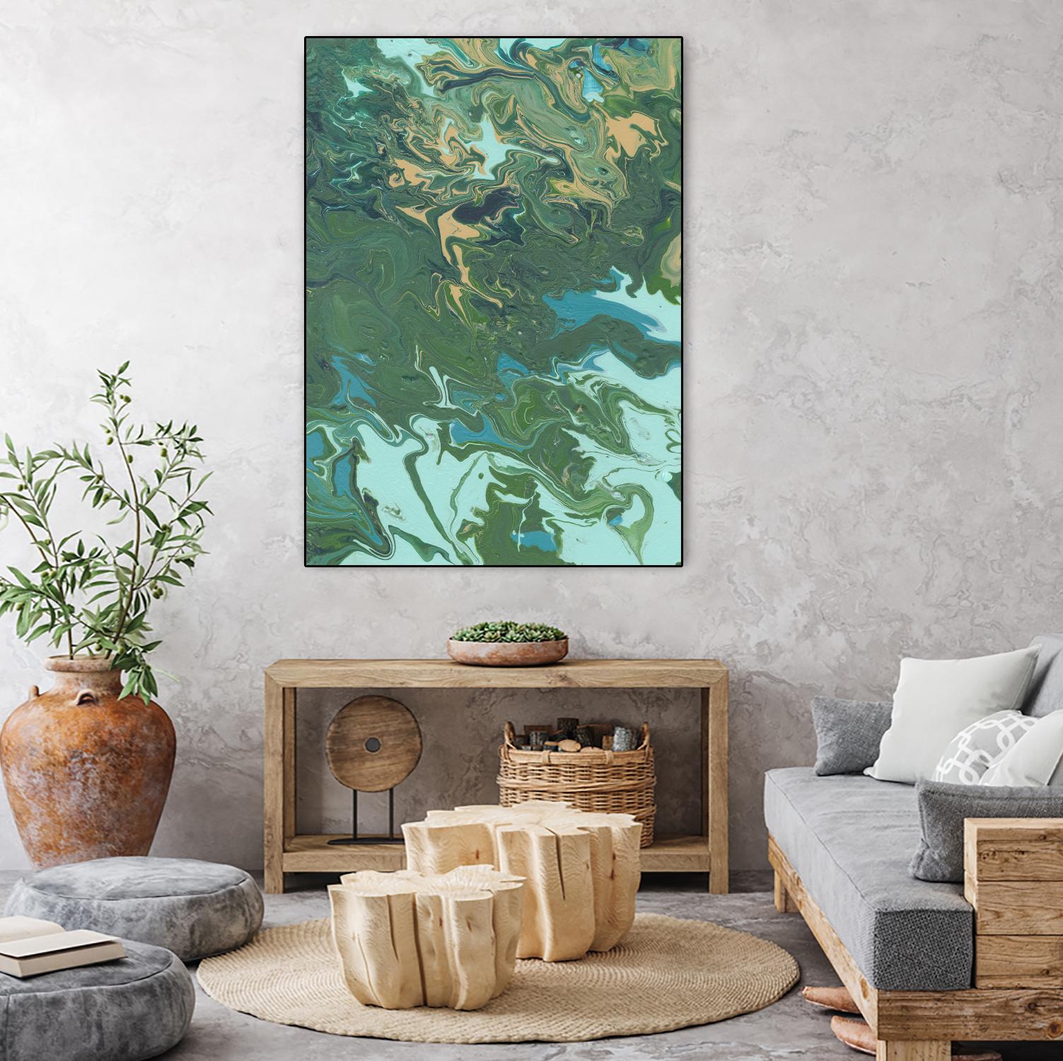 Rambling Sage I by Regina Moore on GIANT ART - green abstract