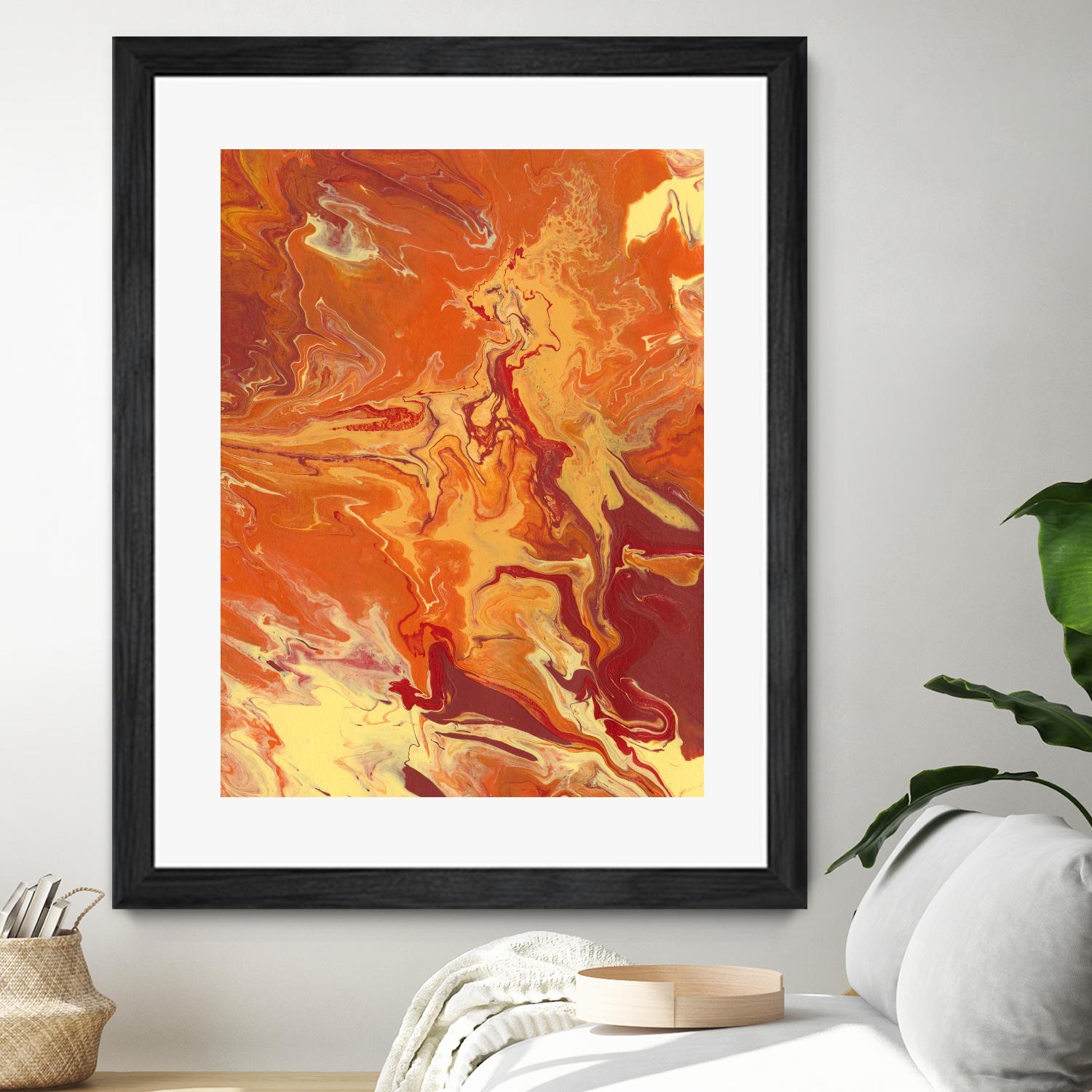 Nomadic Blaze III by Regina Moore on GIANT ART - orange abstract