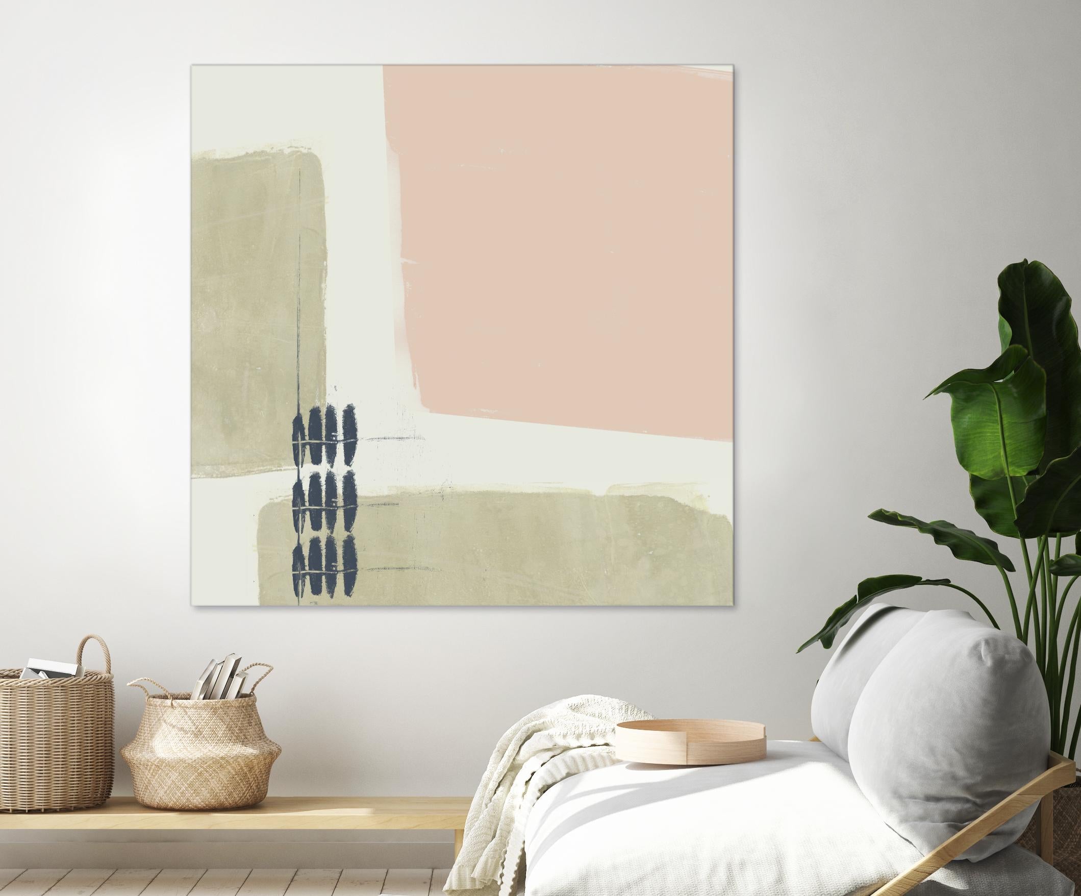 Monotype Abstraction I by Jennifer Goldberger on GIANT ART - pink abstract