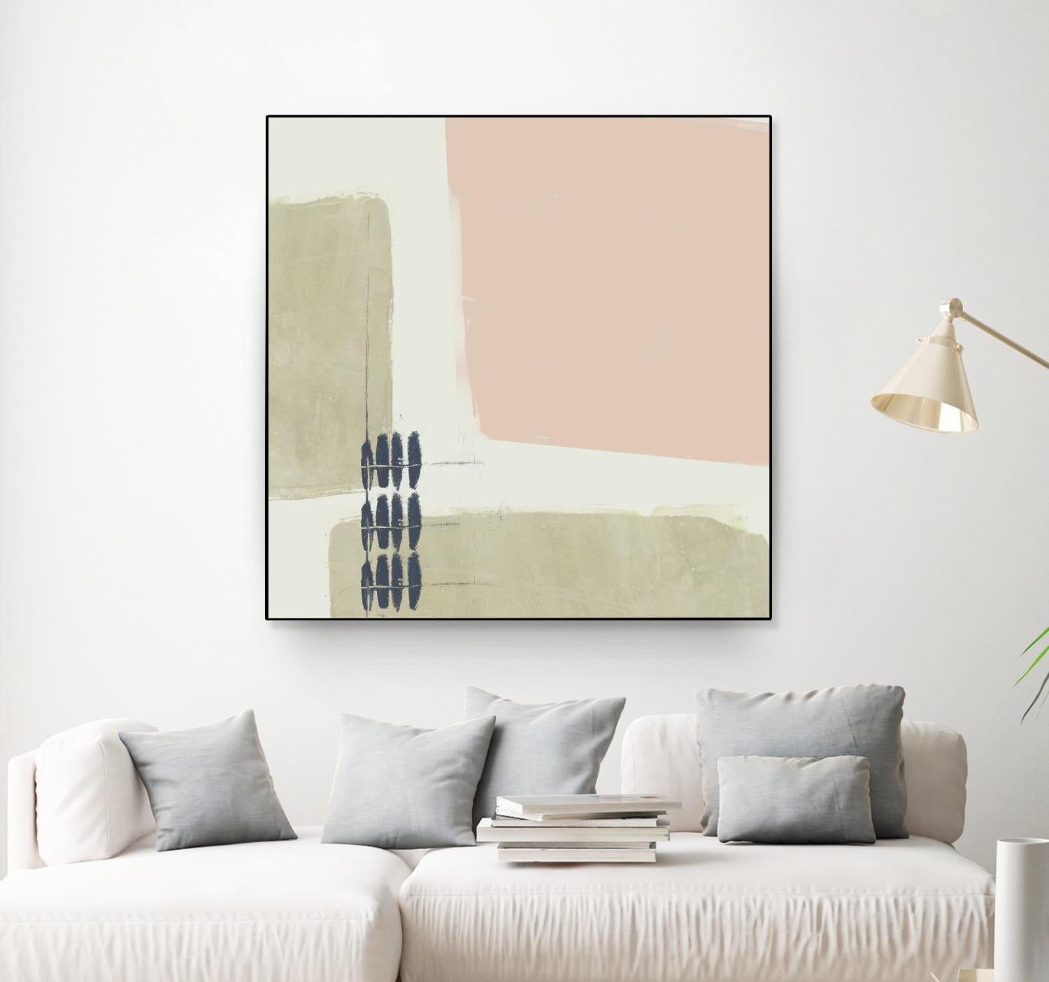 Monotype Abstraction I by Jennifer Goldberger on GIANT ART - pink abstract