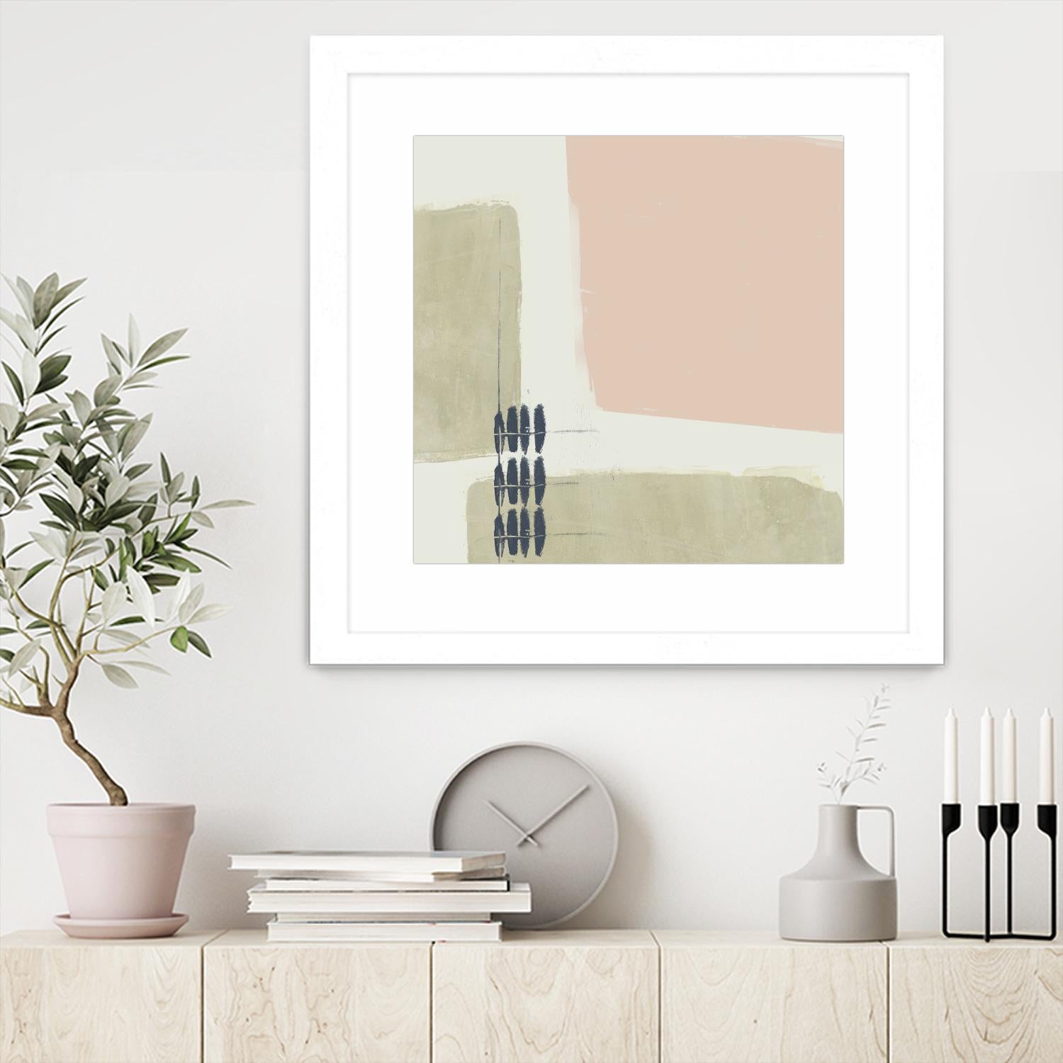Monotype Abstraction I by Jennifer Goldberger on GIANT ART - pink abstract