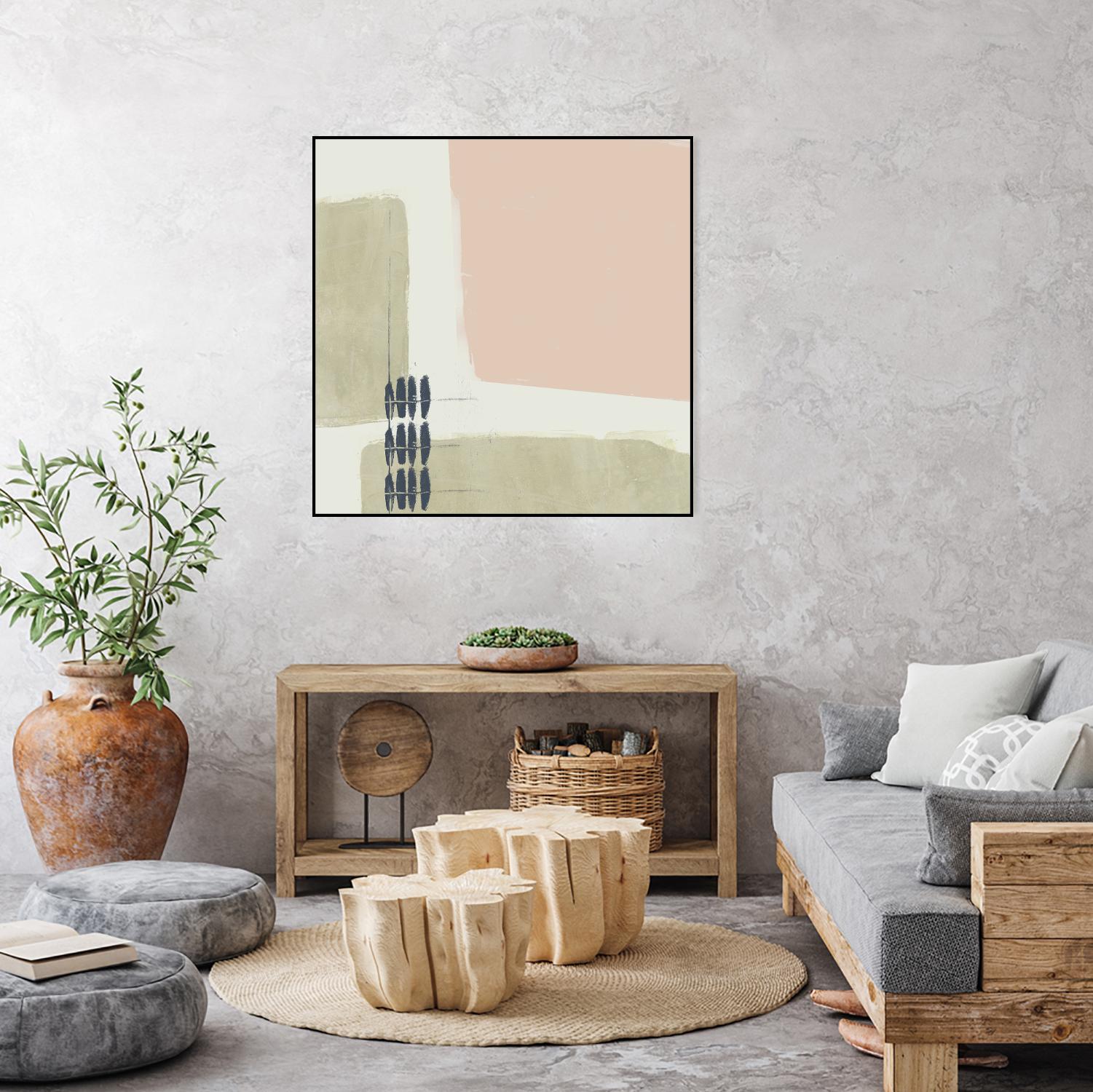 Monotype Abstraction I by Jennifer Goldberger on GIANT ART - pink abstract