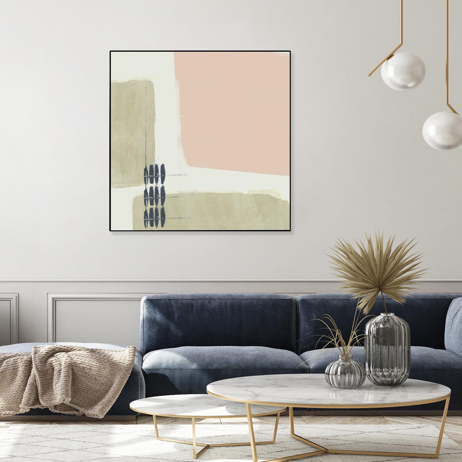Monotype Abstraction I by Jennifer Goldberger on GIANT ART - pink abstract