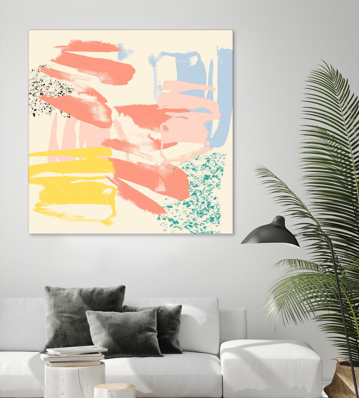 Retro Op II by Jennifer Goldberger on GIANT ART - pink abstract