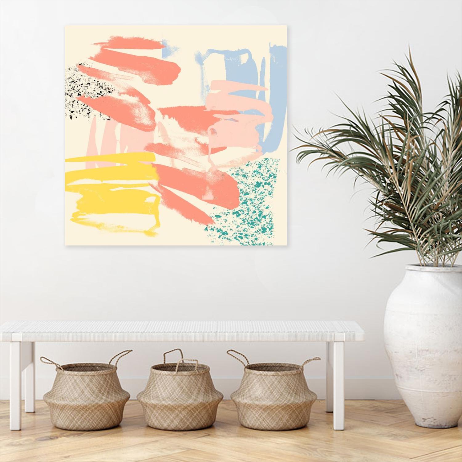 Retro Op II by Jennifer Goldberger on GIANT ART - pink abstract