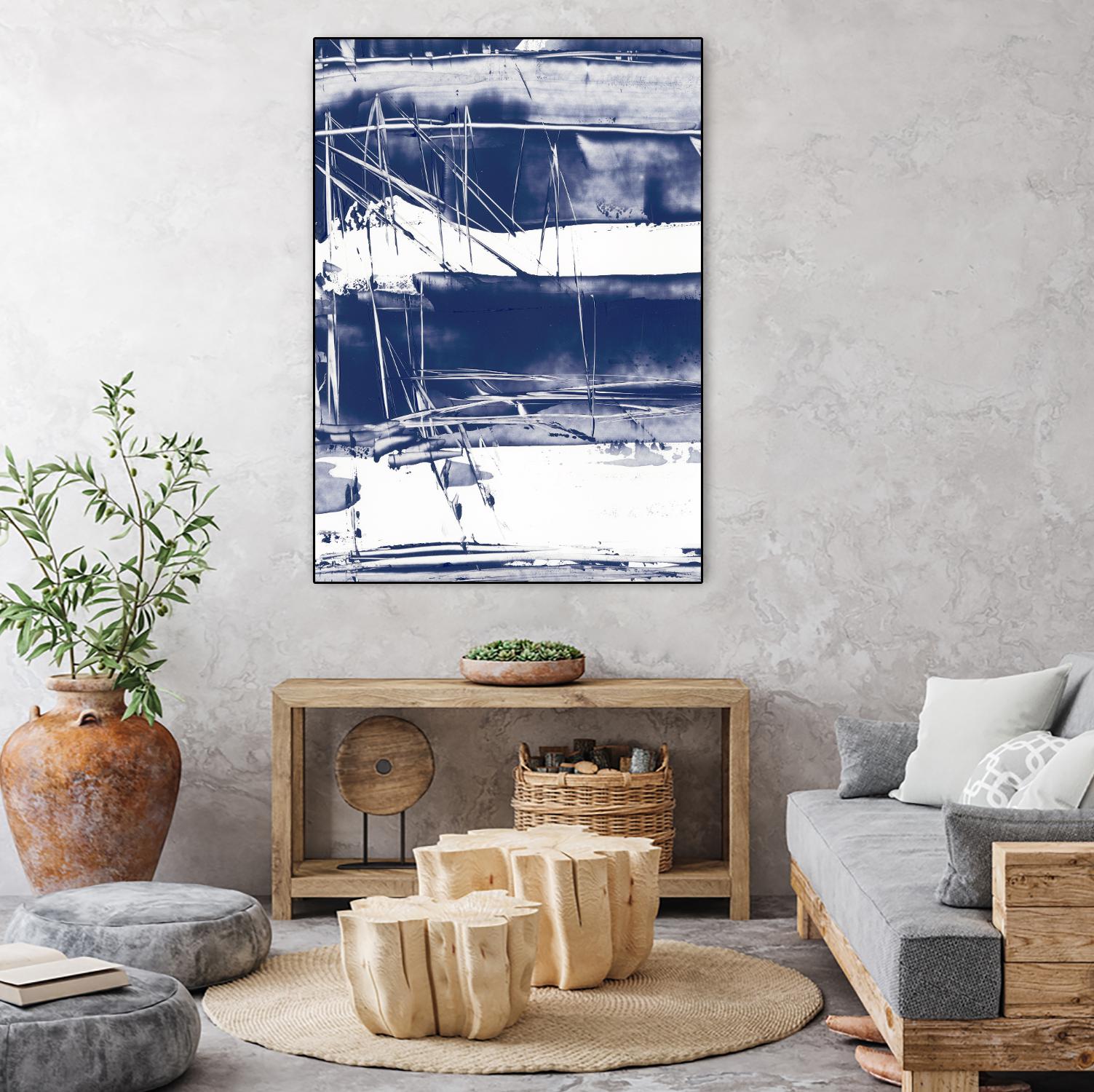Alternating Current V by Ethan Harper on GIANT ART - blue abstract