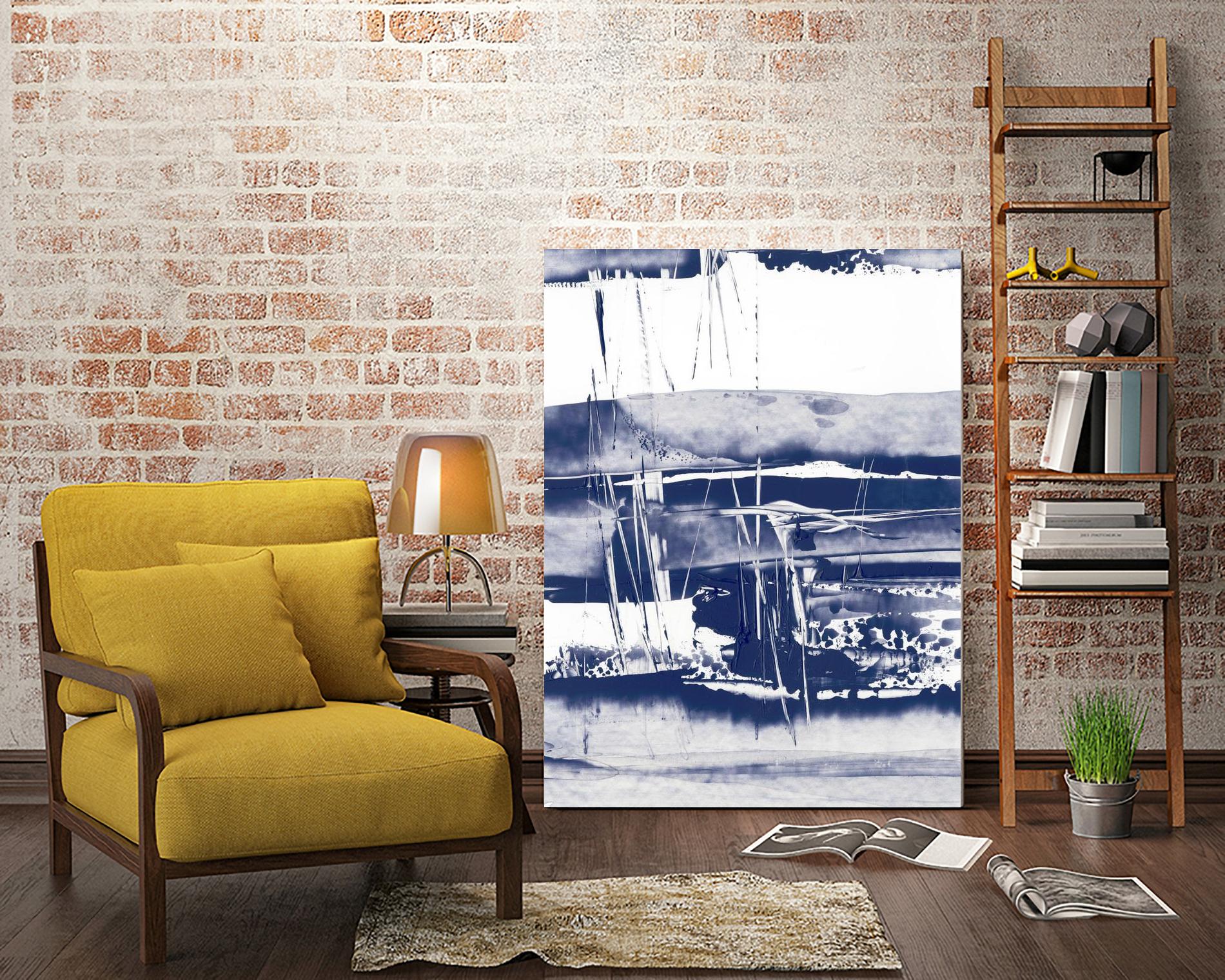 Alternating Current VI by Ethan Harper on GIANT ART - blue abstract