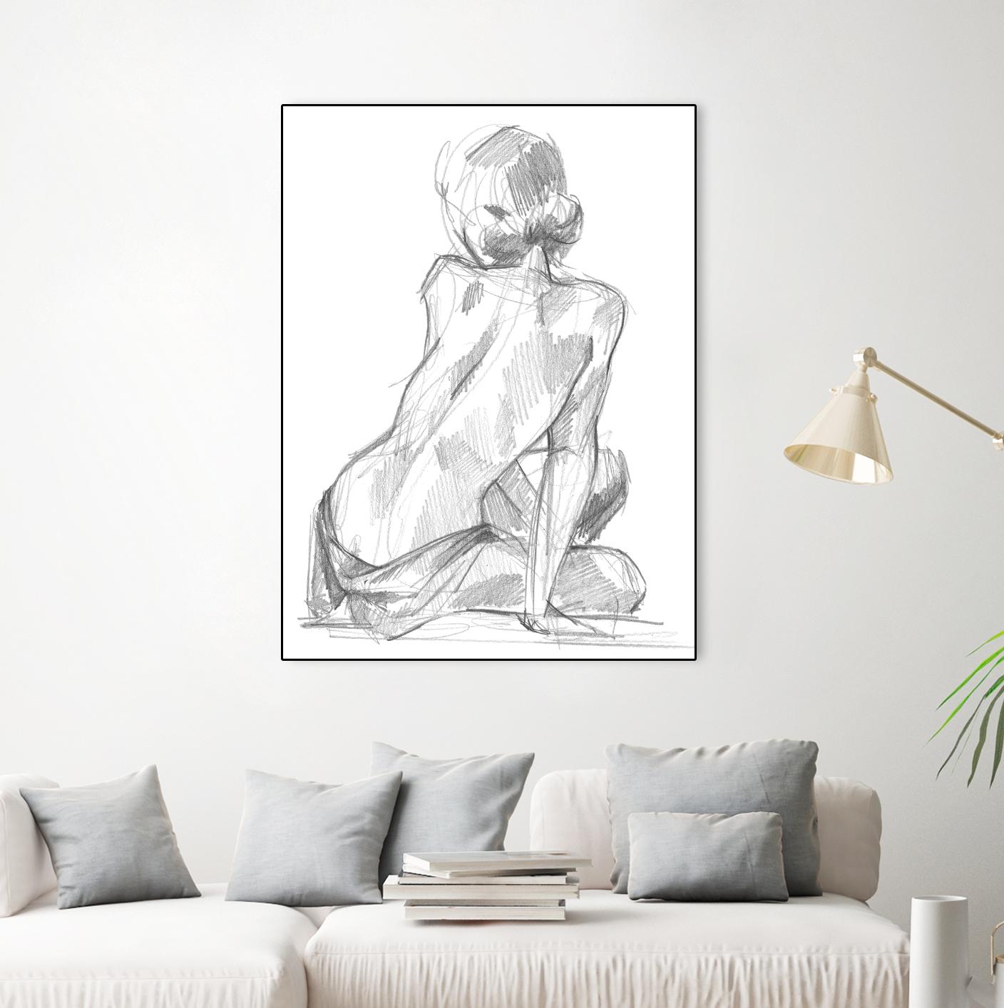 Sitting Pose II by Jennifer Paxton Parker on GIANT ART - linear linear