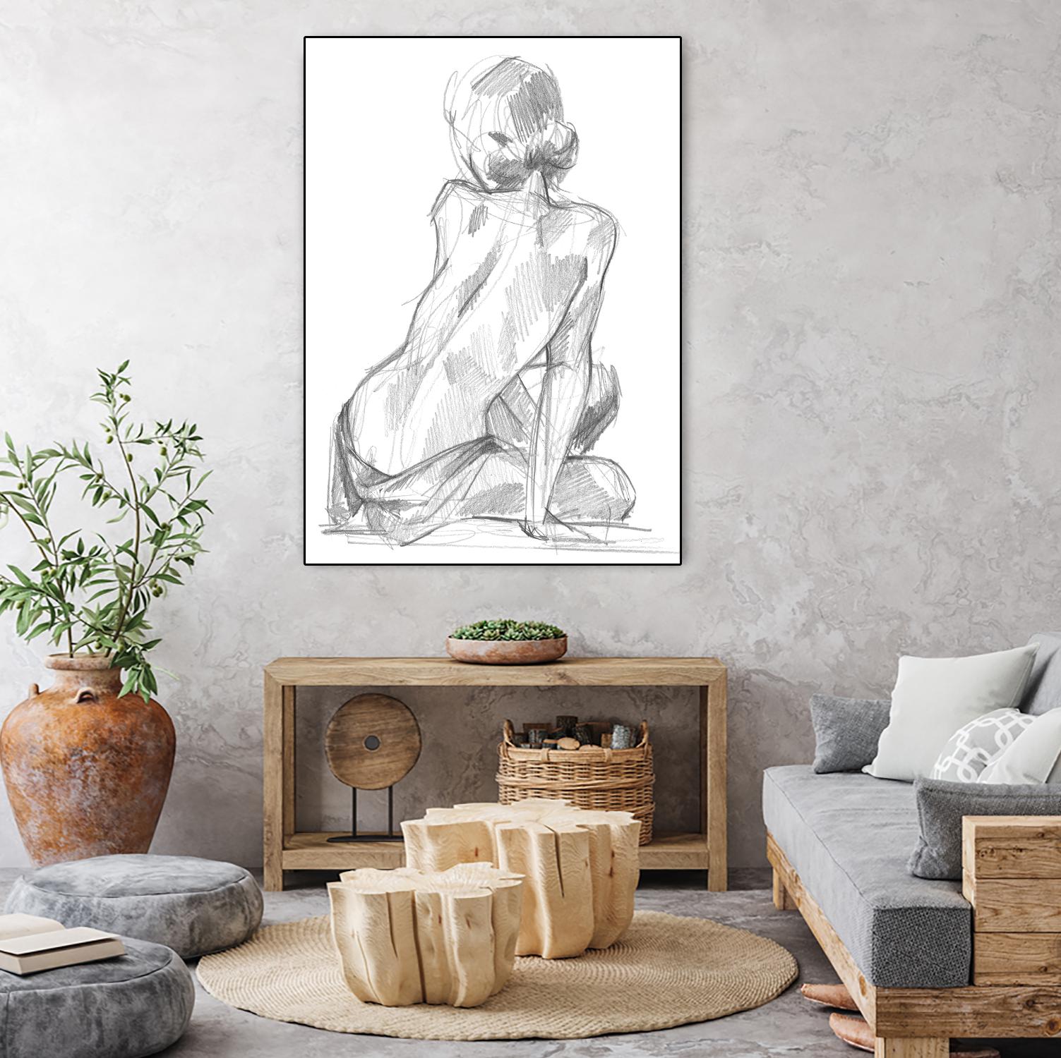 Sitting Pose II by Jennifer Paxton Parker on GIANT ART - linear linear