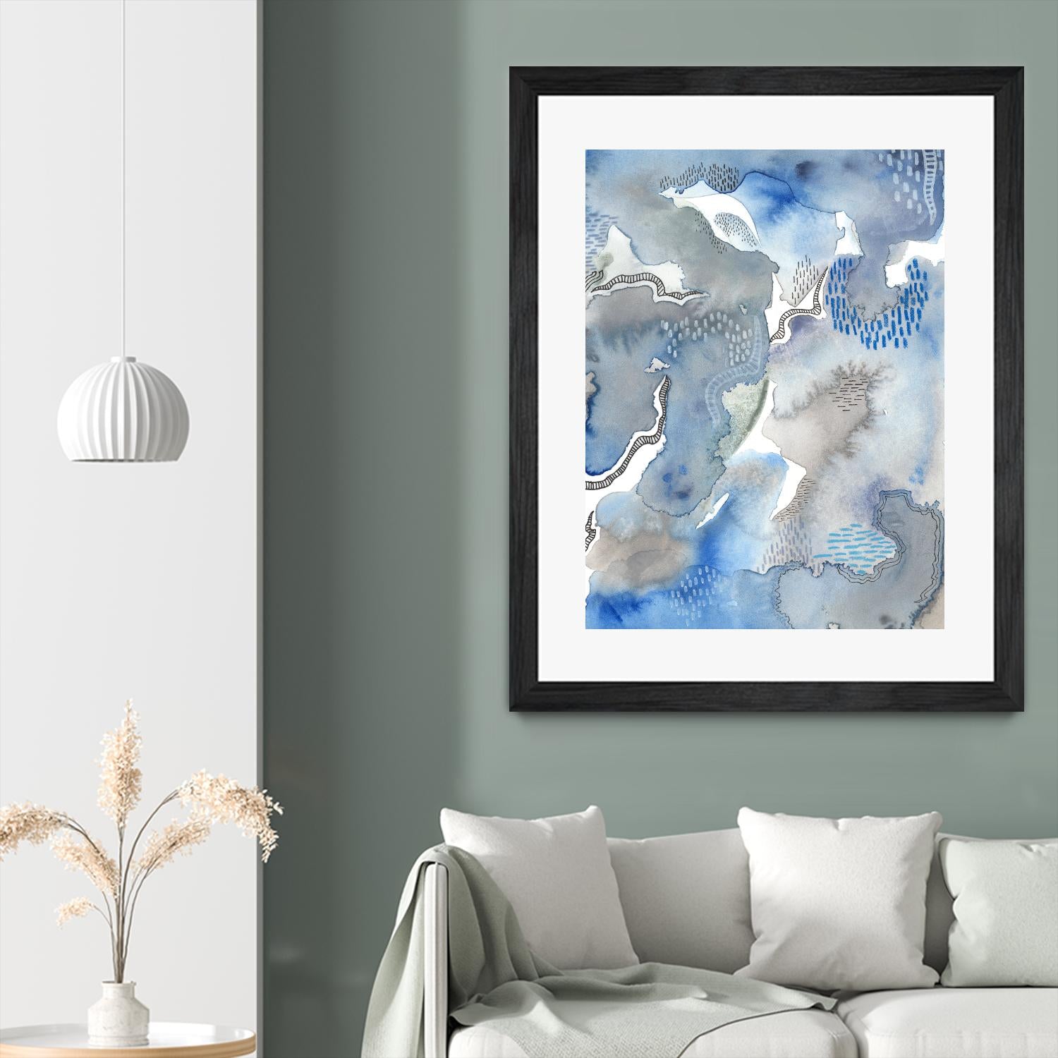 Subtle Blues II by Regina Moore on GIANT ART - blue abstract
