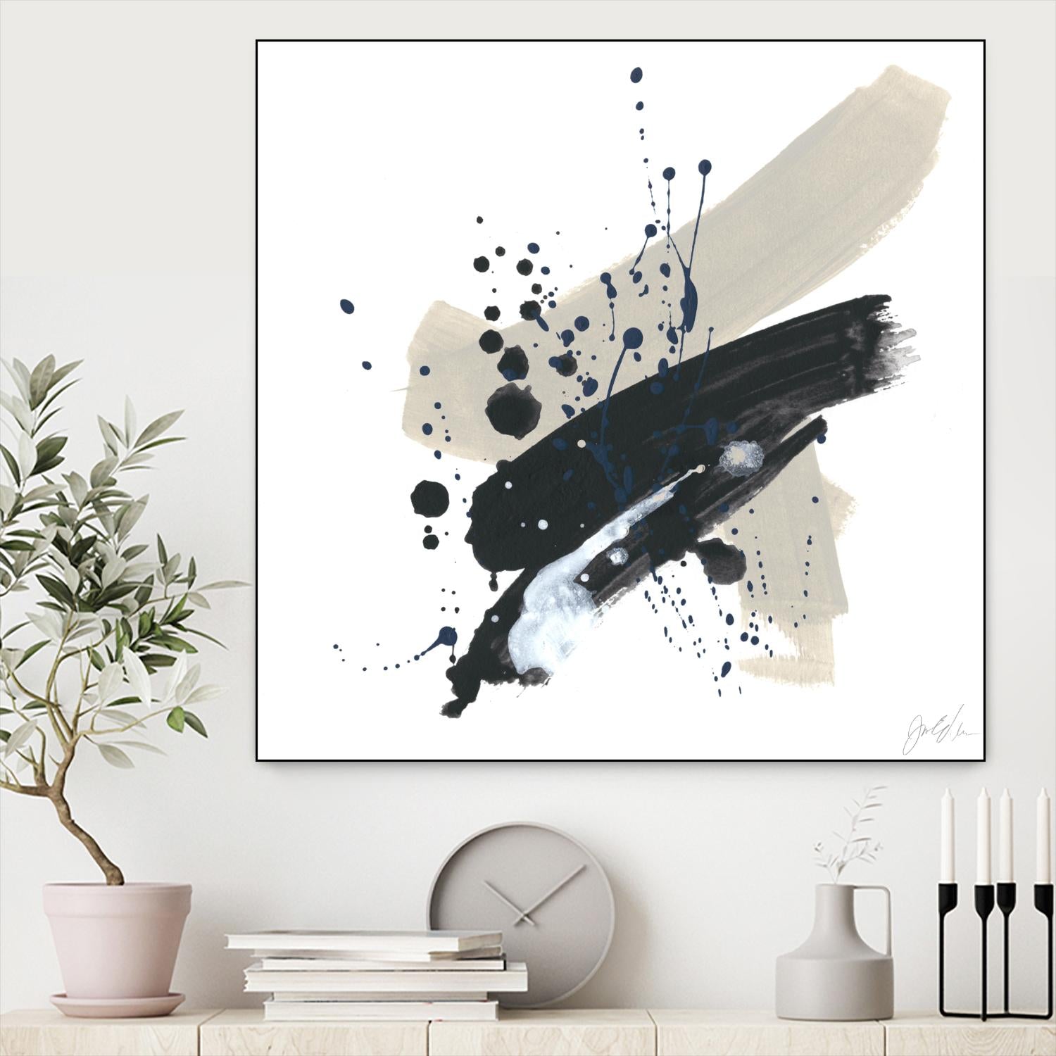 Kanji II by June Erica Vess on GIANT ART - blue abstract