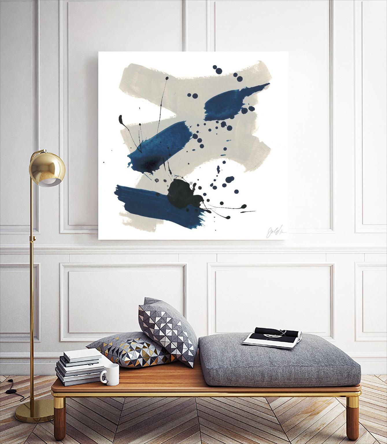Kanji III by June Erica Vess on GIANT ART - blue abstract