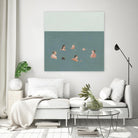 The Swimmers I by Emma Scarvey on GIANT ART - green costal ocean