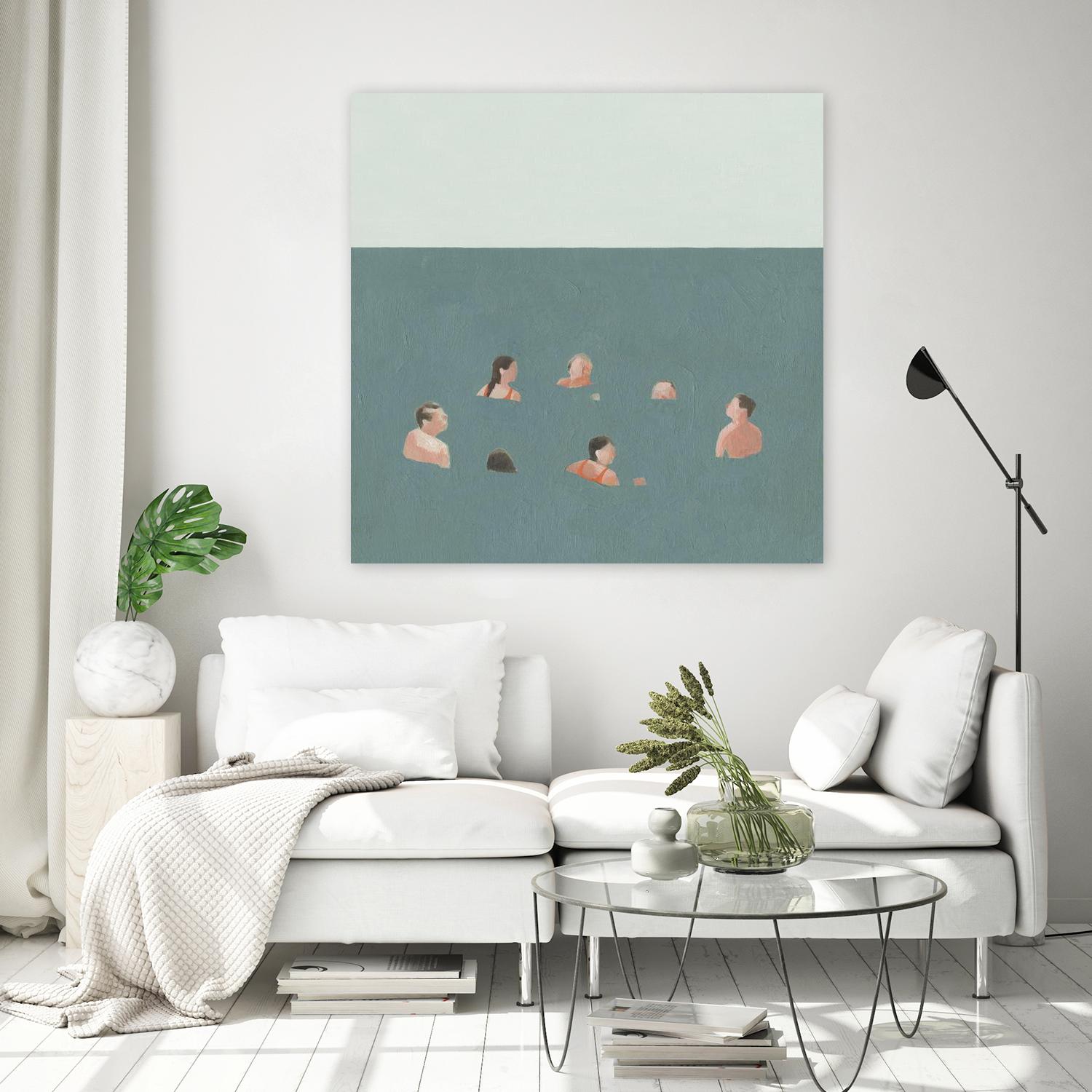 The Swimmers I by Emma Scarvey on GIANT ART - green costal ocean