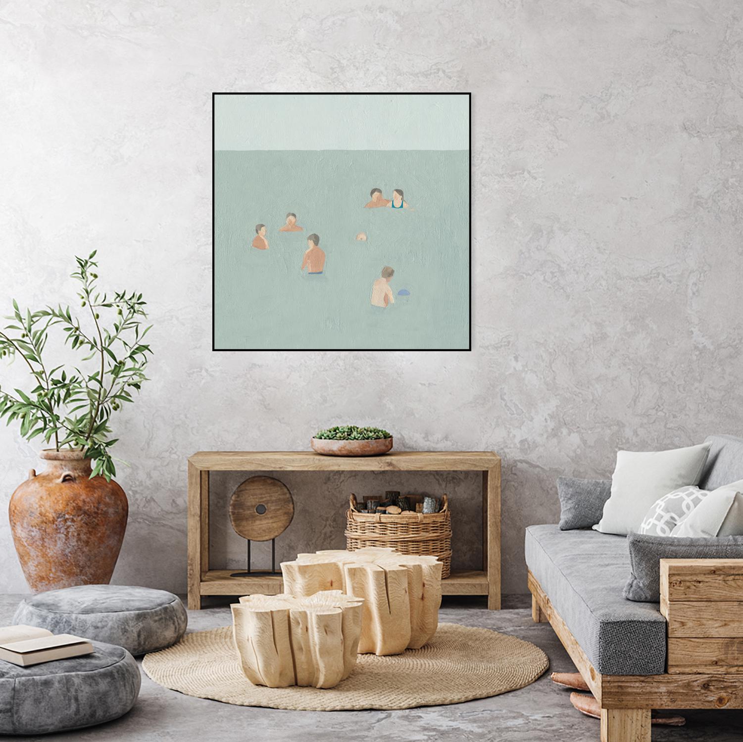 The Swimmers II by Emma Scarvey on GIANT ART - green tropical