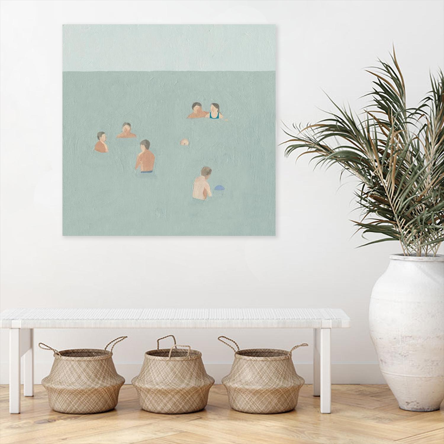 The Swimmers II by Emma Scarvey on GIANT ART - green tropical