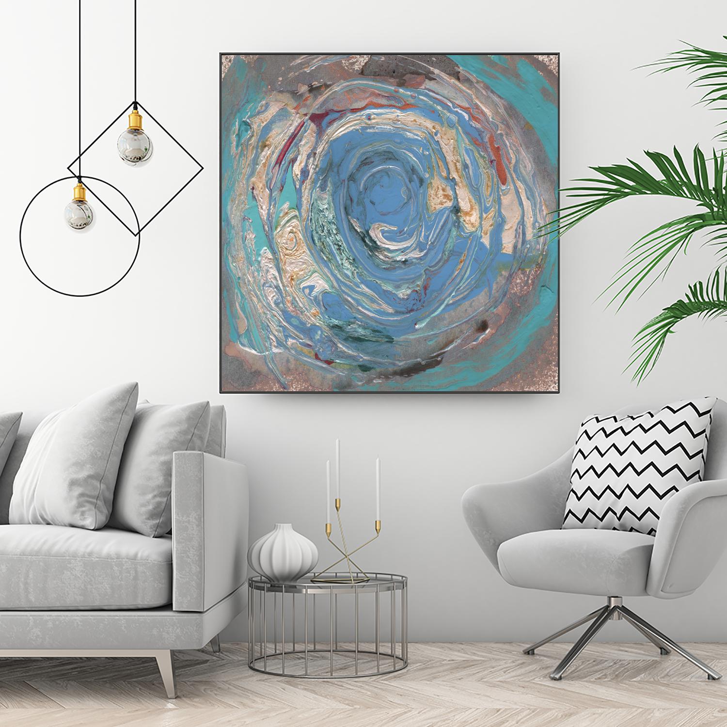 Space Oddity I by Alicia Ludwig on GIANT ART - blue abstract