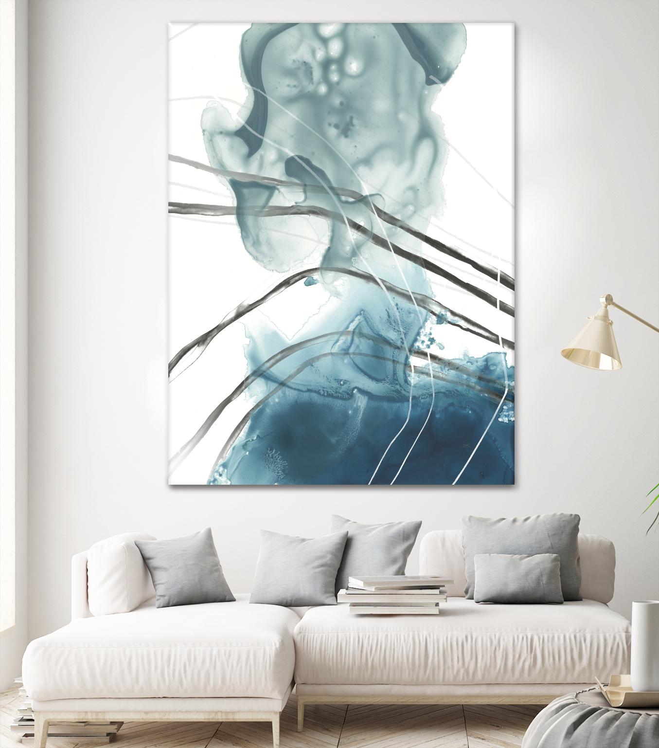 Bella Indigo I by June Erica Vess on GIANT ART - blue abstract