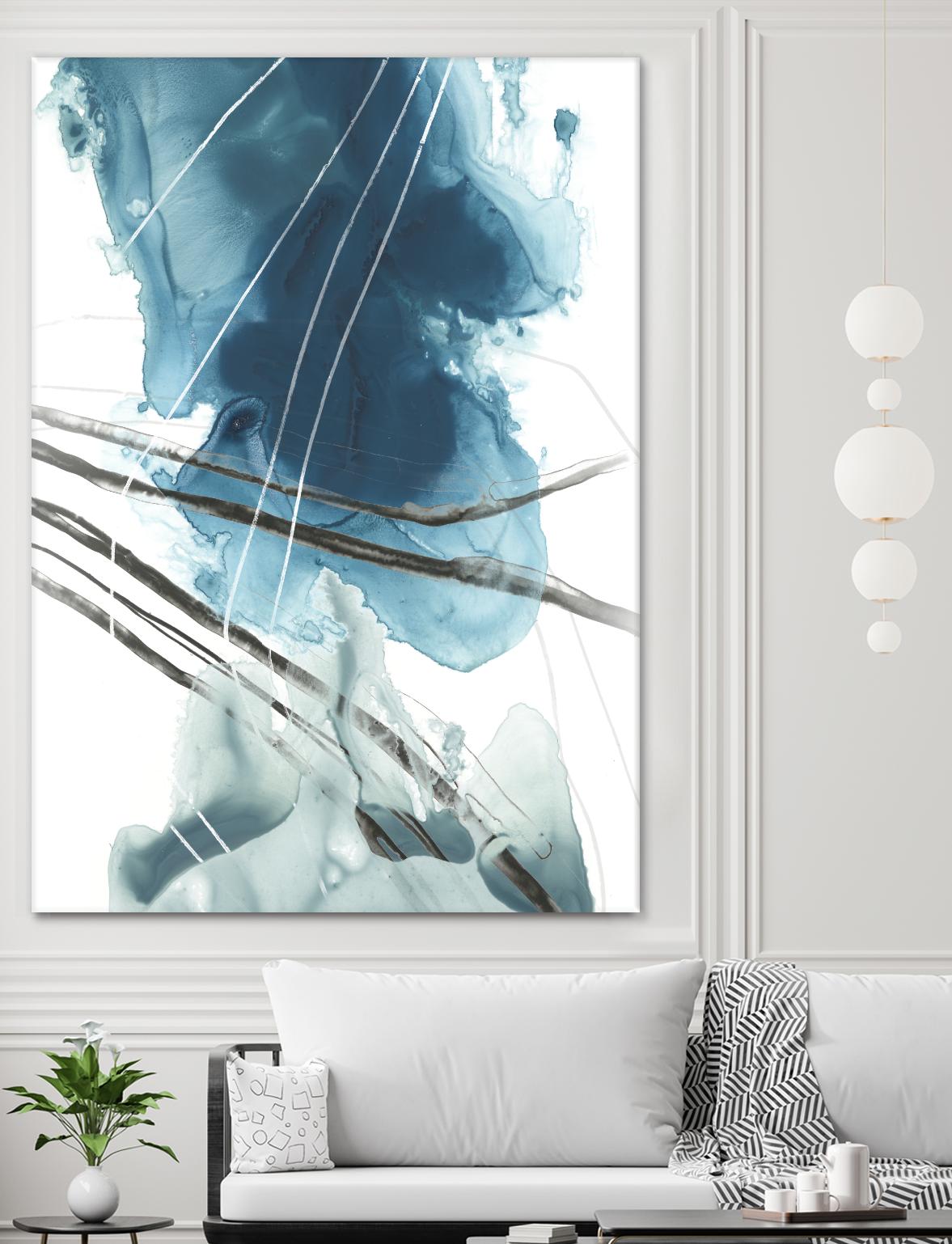 Bella Indigo II by June Erica Vess on GIANT ART - blue abstract