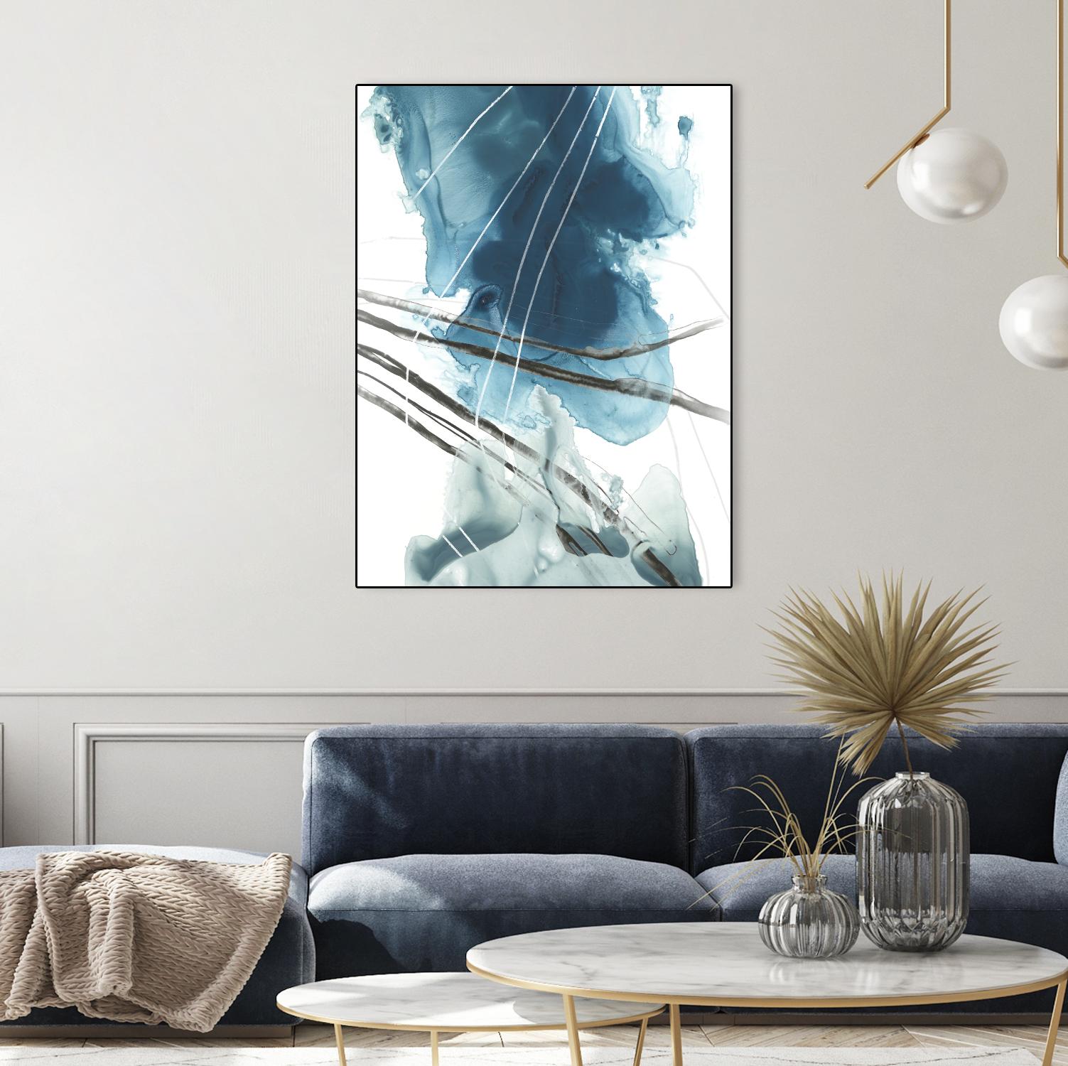 Bella Indigo II by June Erica Vess on GIANT ART - blue abstract