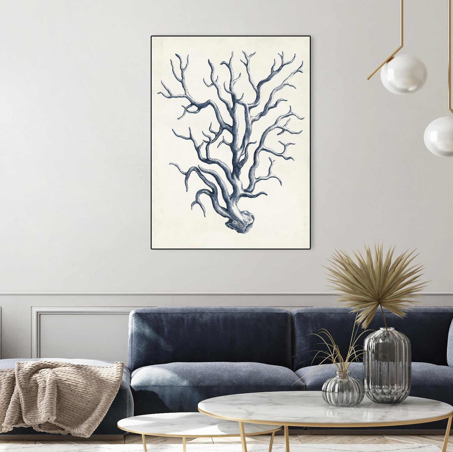Coastal Collection in Indigo IV by Vision Studio on GIANT ART - blue tropical