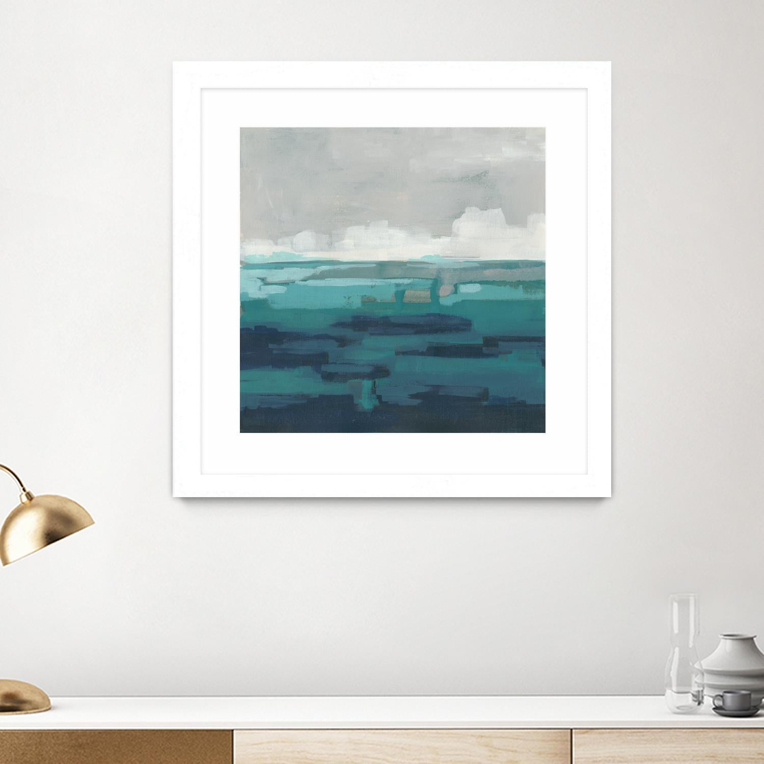 Sea Foam Vista I by June Erica Vess on GIANT ART - green sea scene