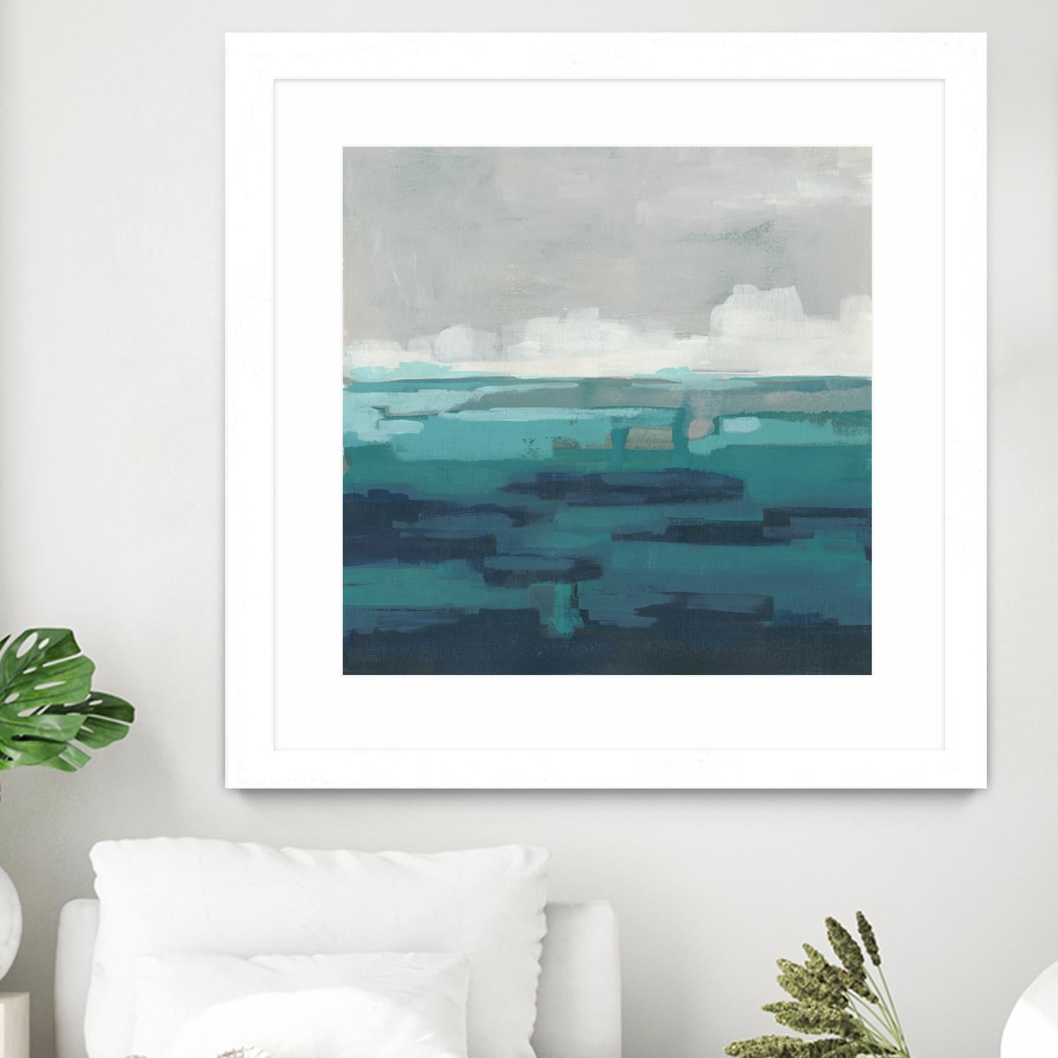 Sea Foam Vista I by June Erica Vess on GIANT ART - green sea scene