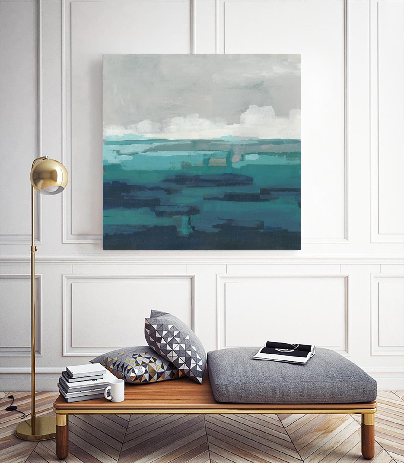 Sea Foam Vista I by June Erica Vess on GIANT ART - green sea scene