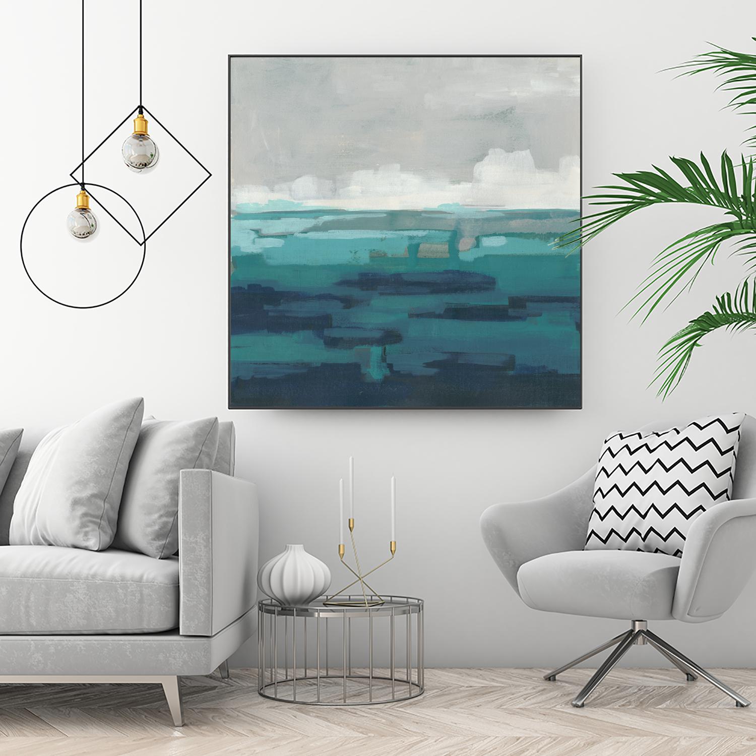 Sea Foam Vista I by June Erica Vess on GIANT ART - green sea scene
