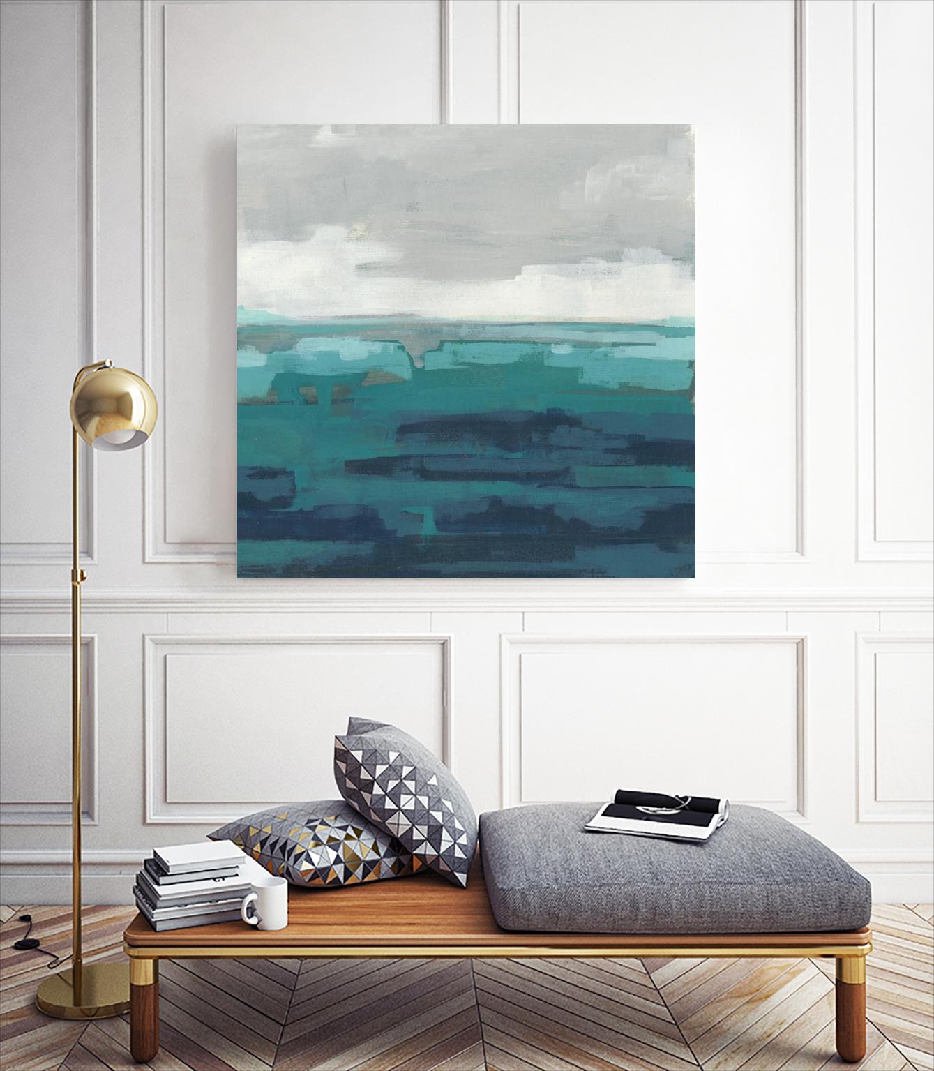 Sea Foam Vista II by June Erica Vess on GIANT ART - green sea scene