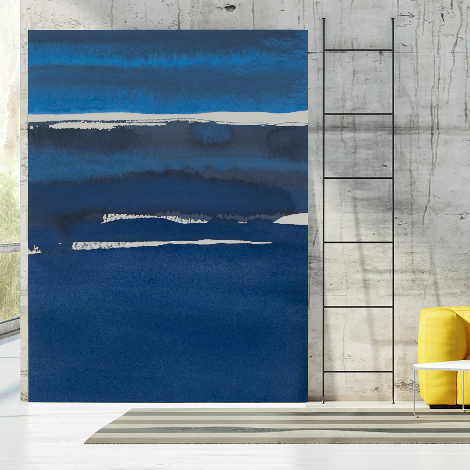Sapphire Horizon I by Rob Delamater on GIANT ART - blue abstract