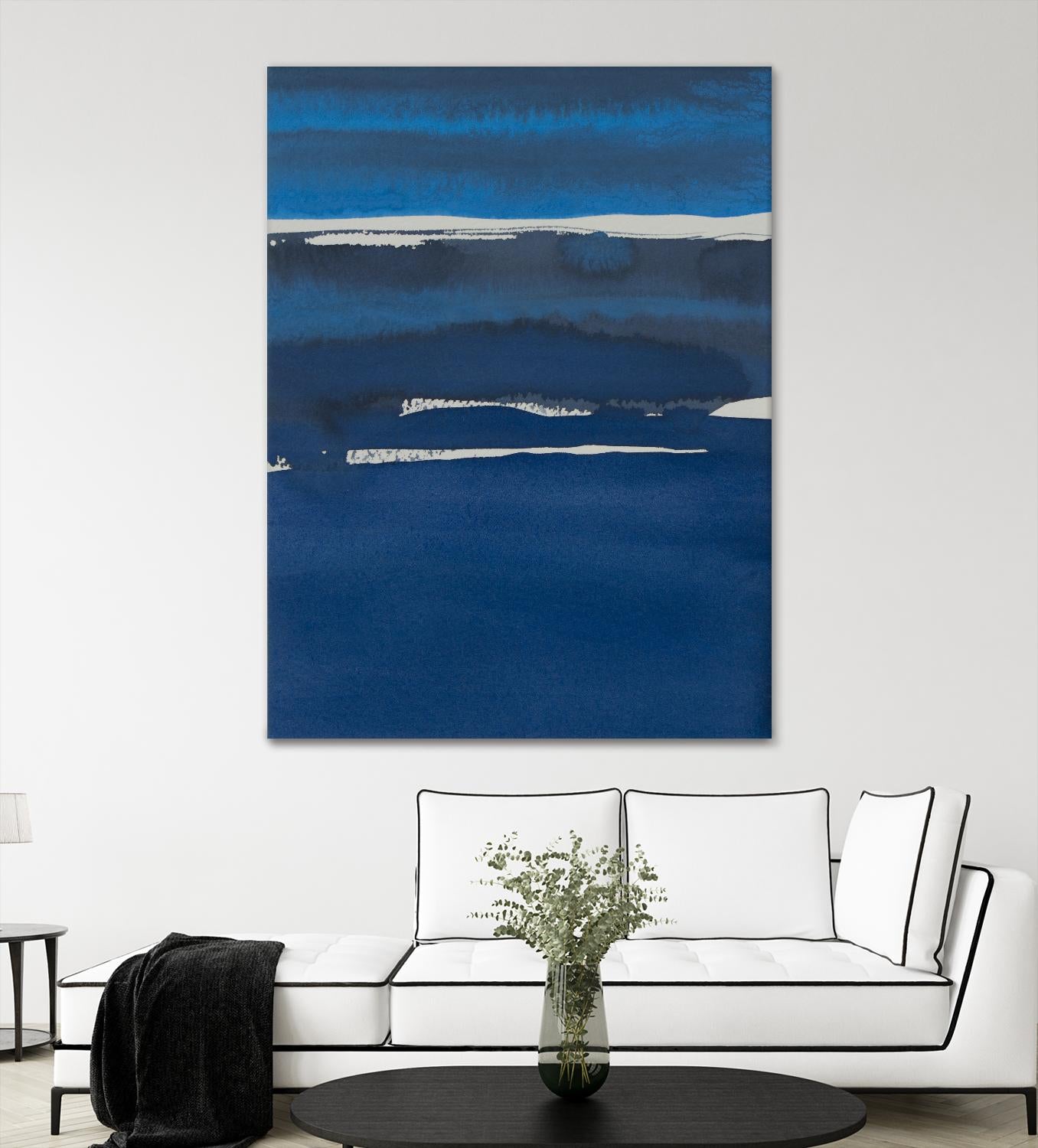 Sapphire Horizon I by Rob Delamater on GIANT ART - blue abstract