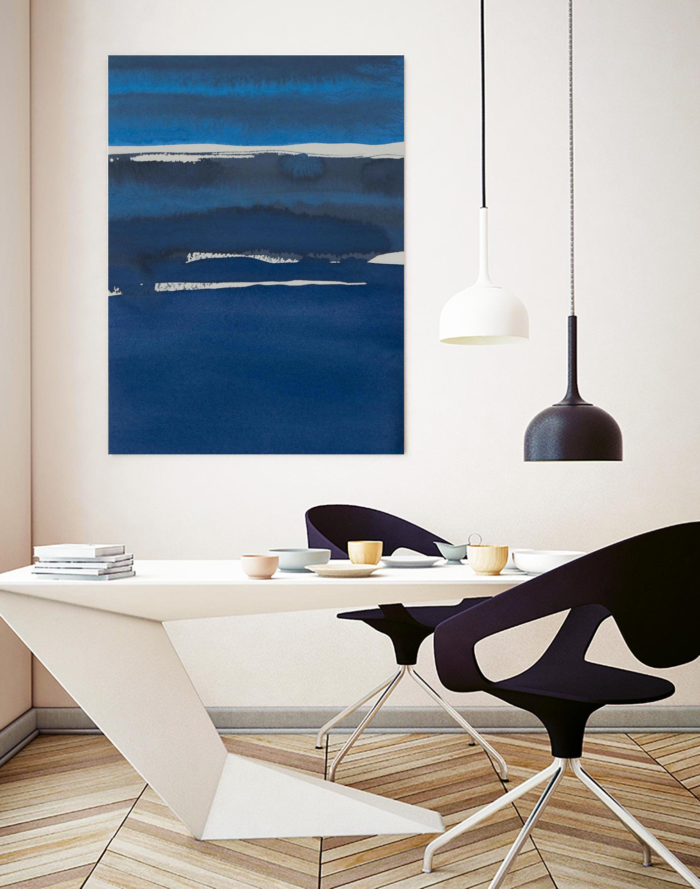 Sapphire Horizon I by Rob Delamater on GIANT ART - blue abstract