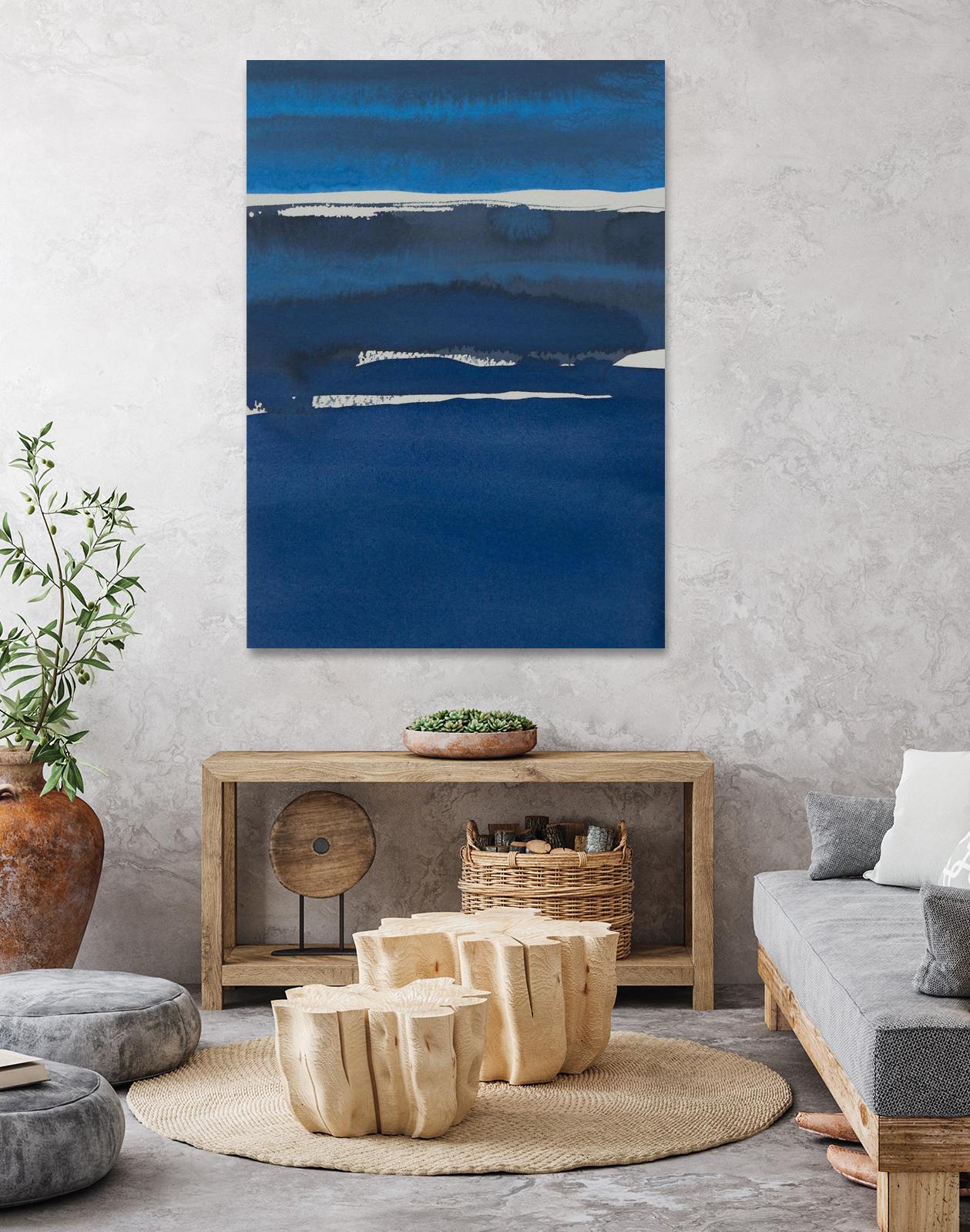 Sapphire Horizon I by Rob Delamater on GIANT ART - blue abstract