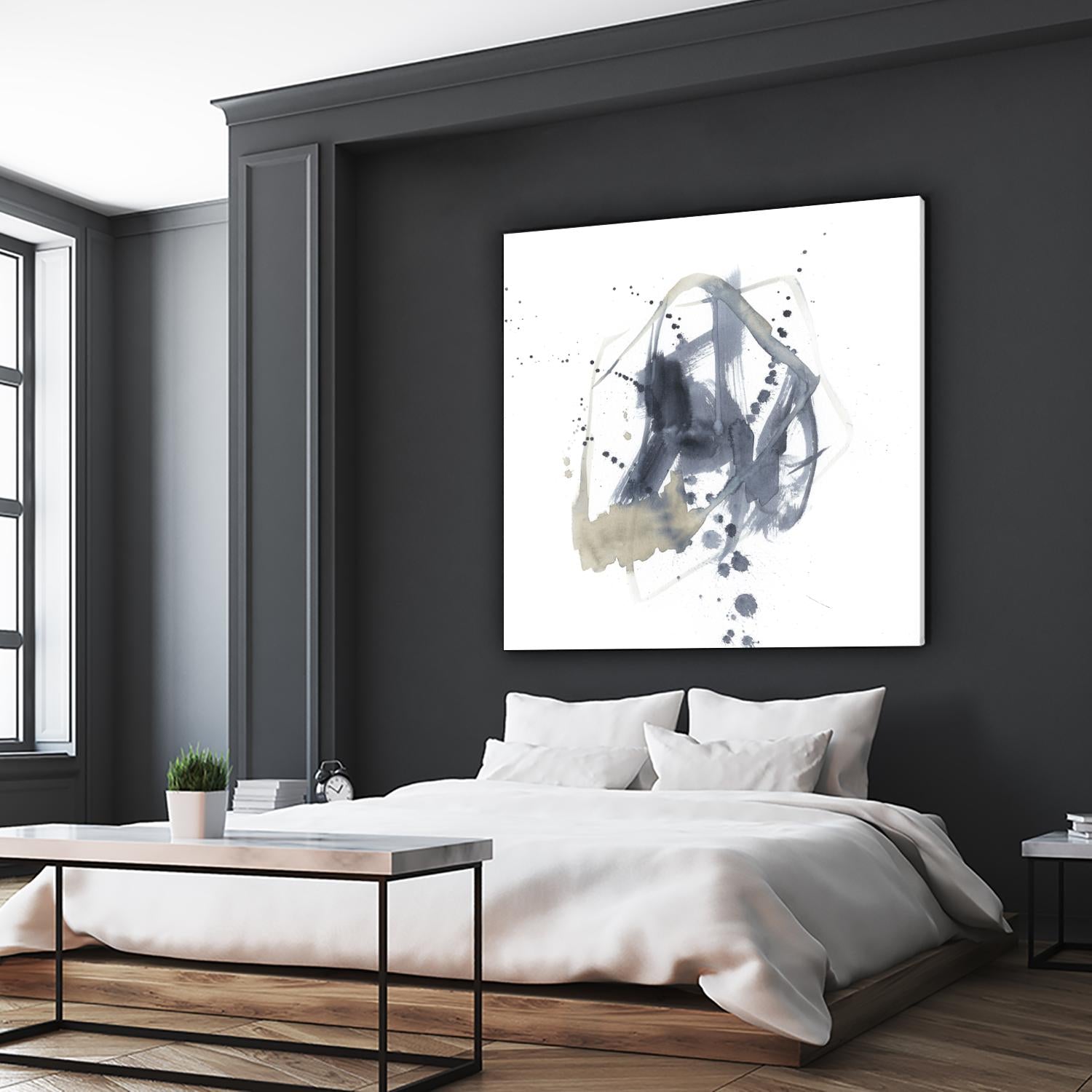 Off Center I by Jennifer Goldberger on GIANT ART - neutral abstract