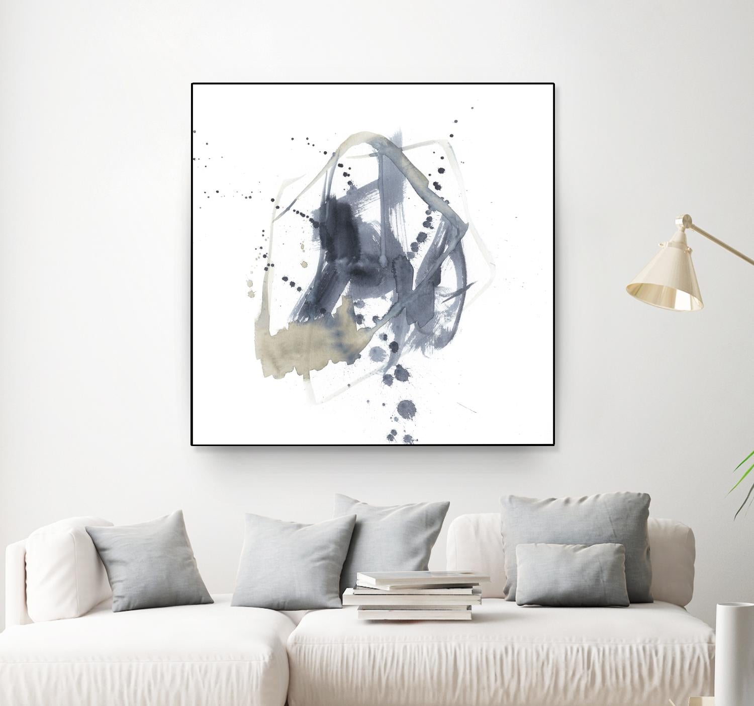Off Center I by Jennifer Goldberger on GIANT ART - neutral abstract