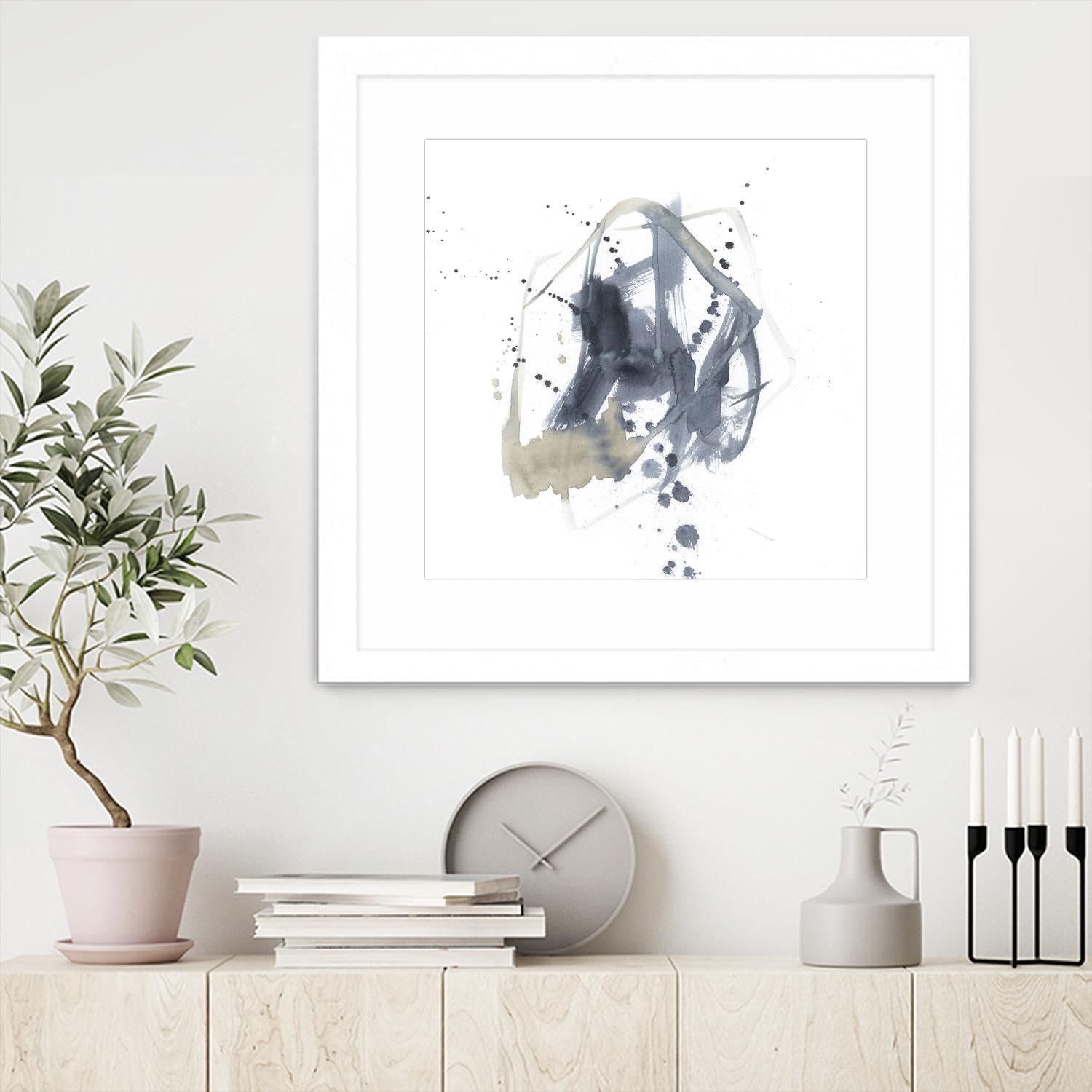 Off Center I by Jennifer Goldberger on GIANT ART - neutral abstract