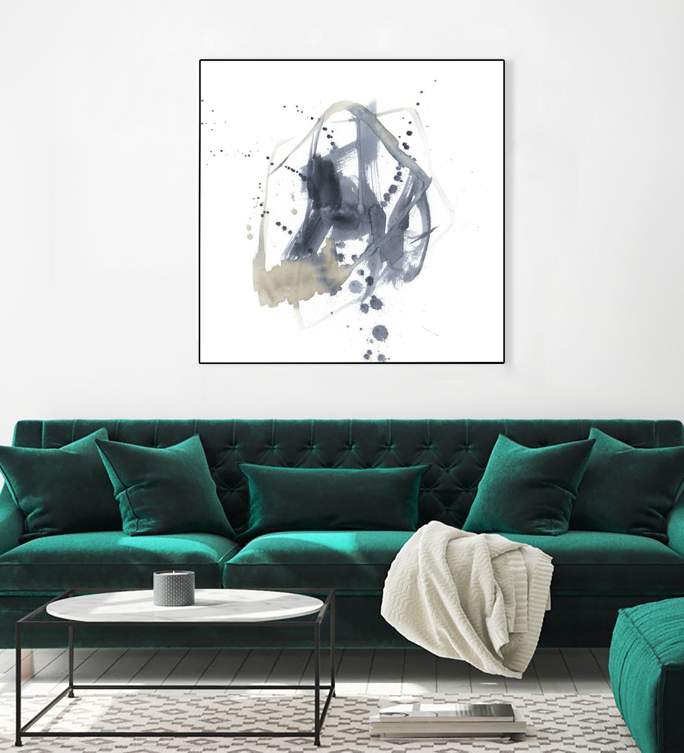 Off Center I by Jennifer Goldberger on GIANT ART - neutral abstract