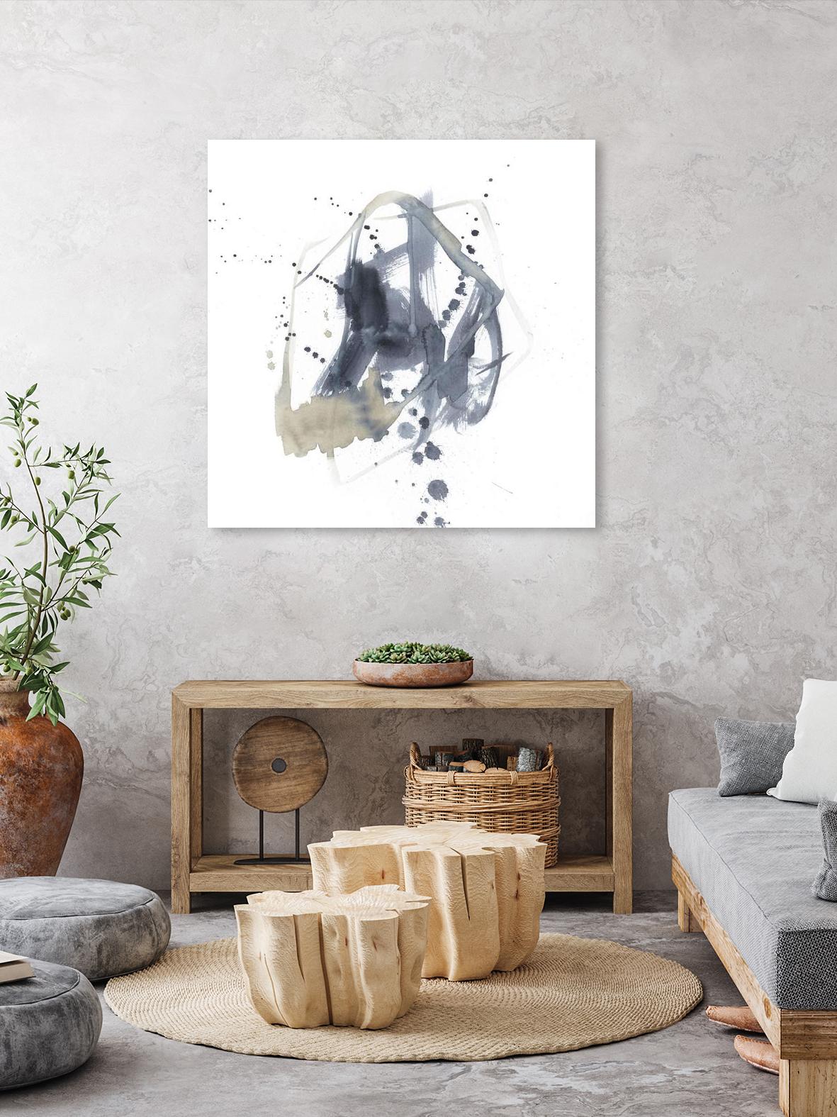 Off Center I by Jennifer Goldberger on GIANT ART - neutral abstract