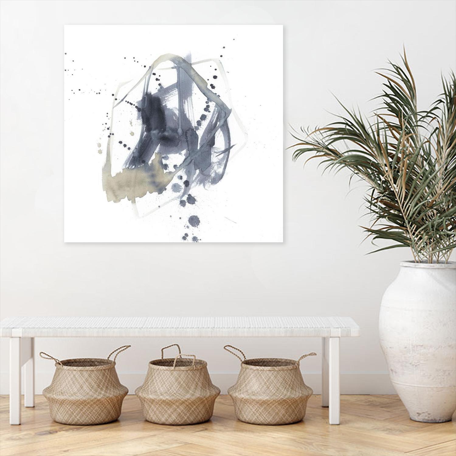 Off Center I by Jennifer Goldberger on GIANT ART - neutral abstract