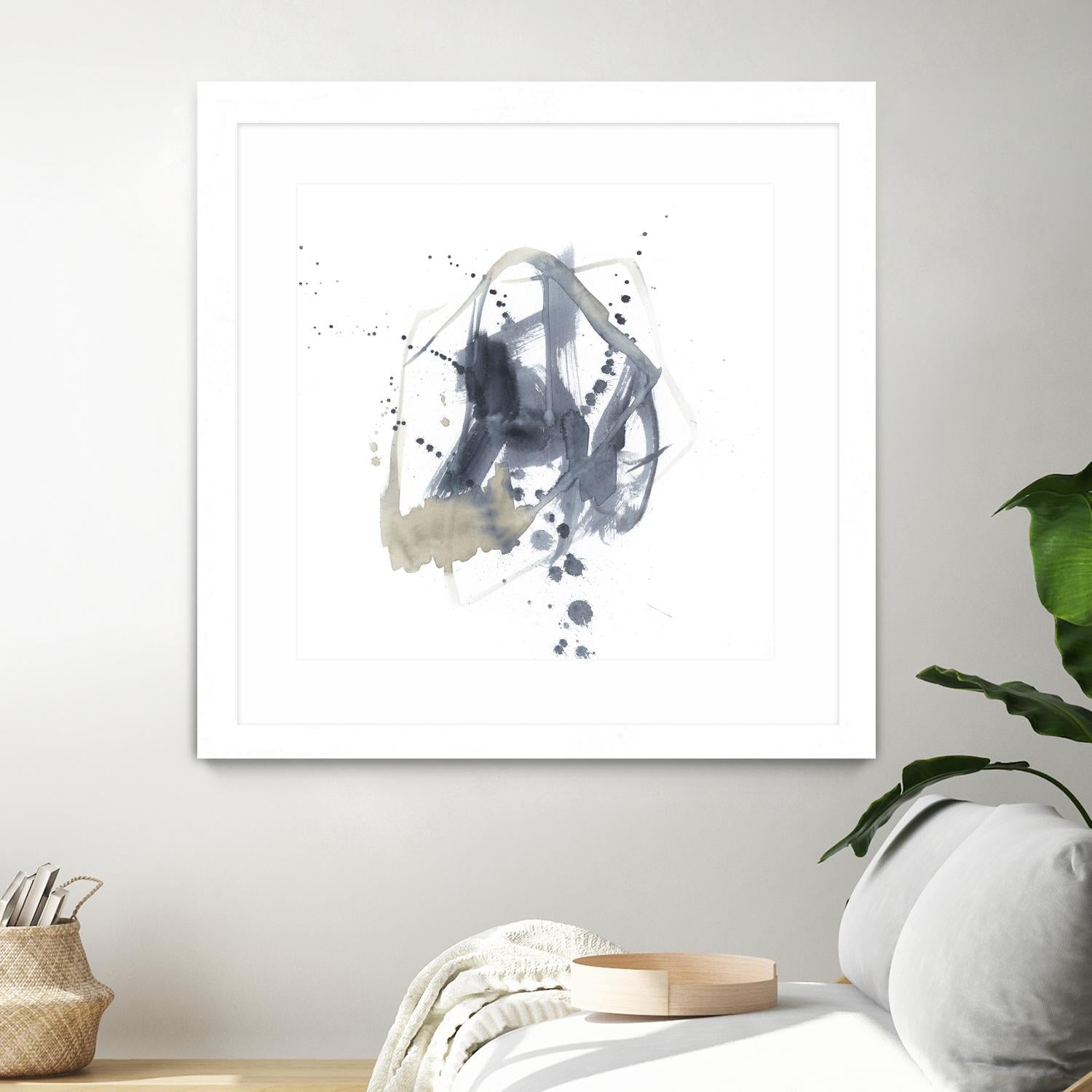 Off Center I by Jennifer Goldberger on GIANT ART - neutral abstract