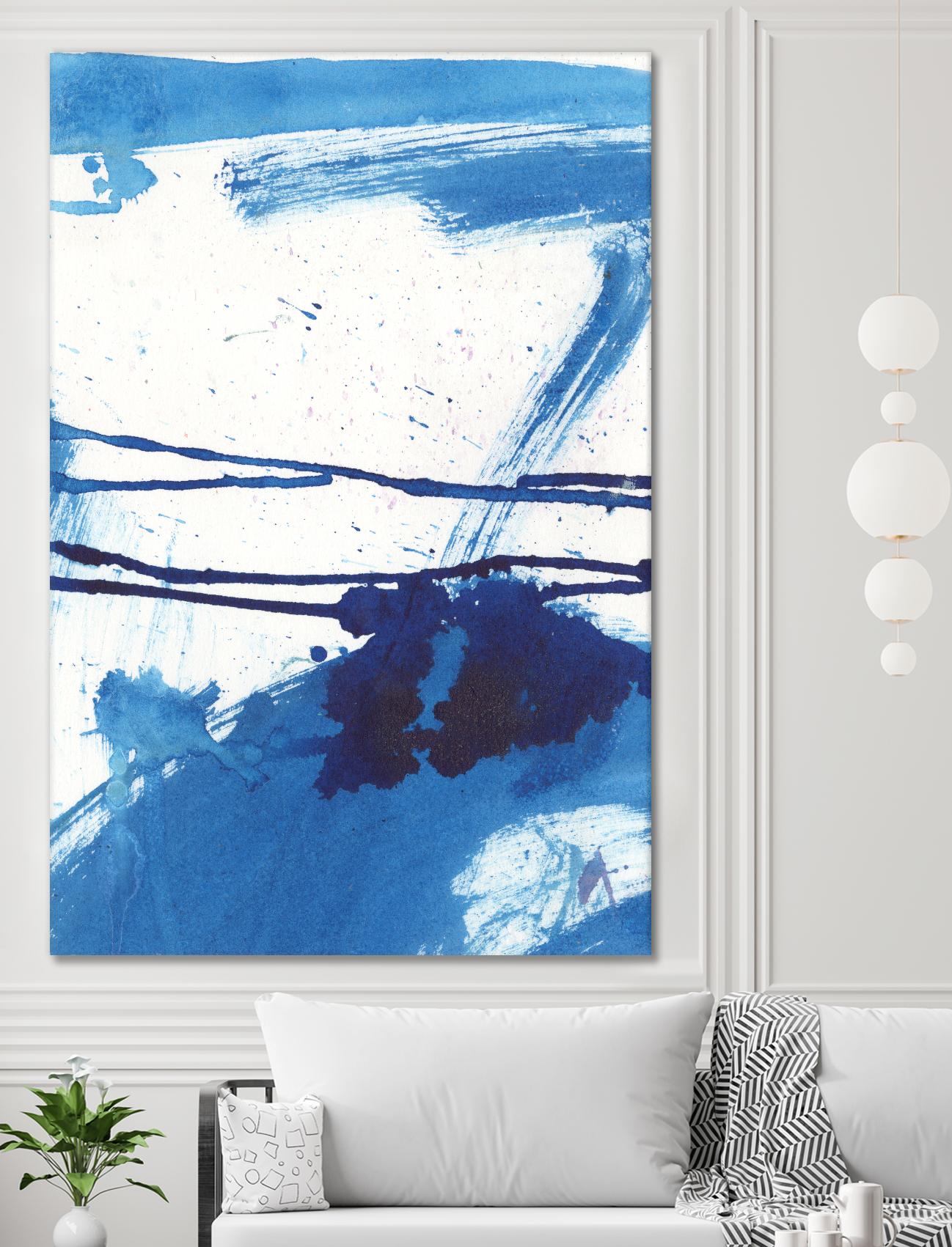 Blue Mystic I by Joyce Combs on GIANT ART - blue abstract