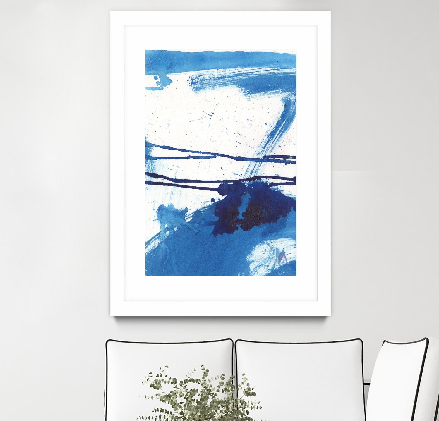 Blue Mystic I by Joyce Combs on GIANT ART - blue abstract