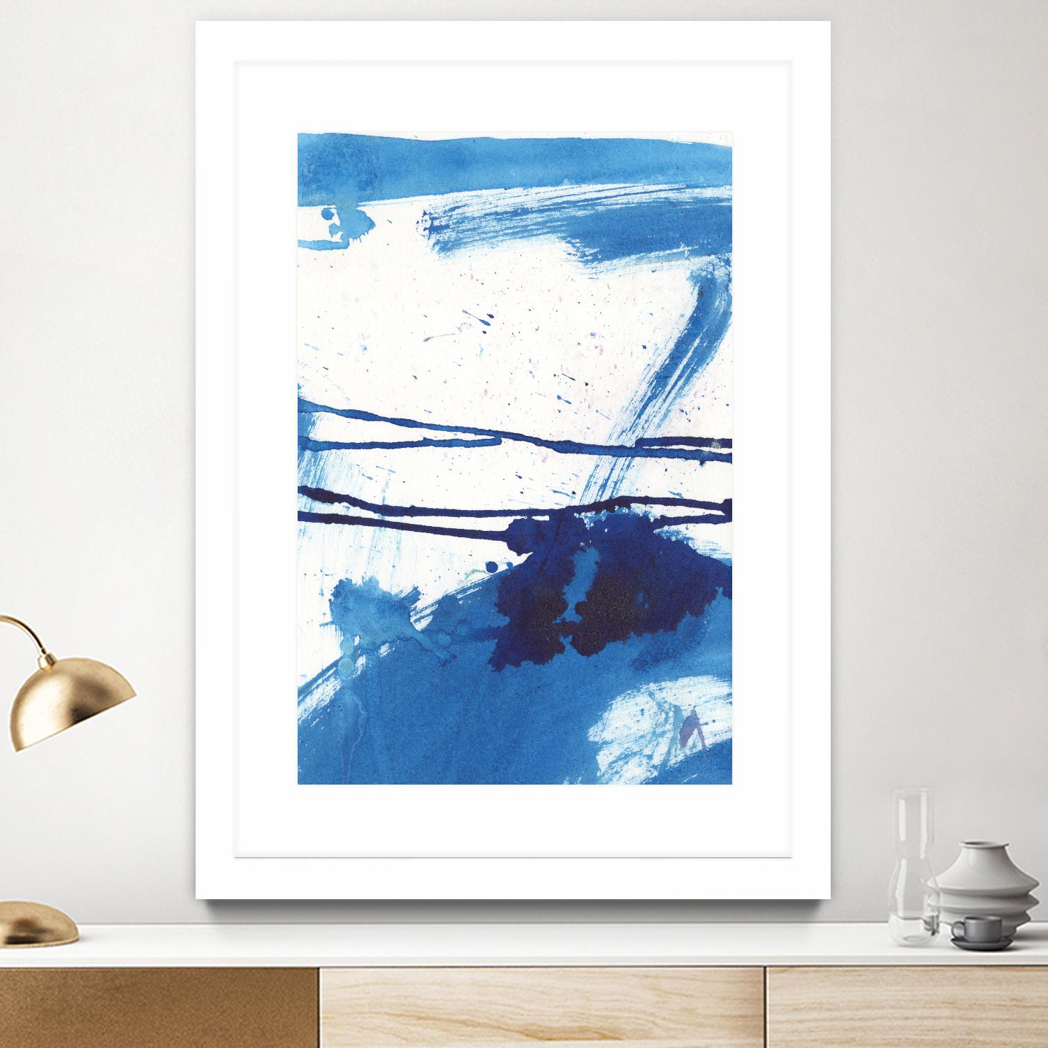 Blue Mystic I by Joyce Combs on GIANT ART - blue abstract