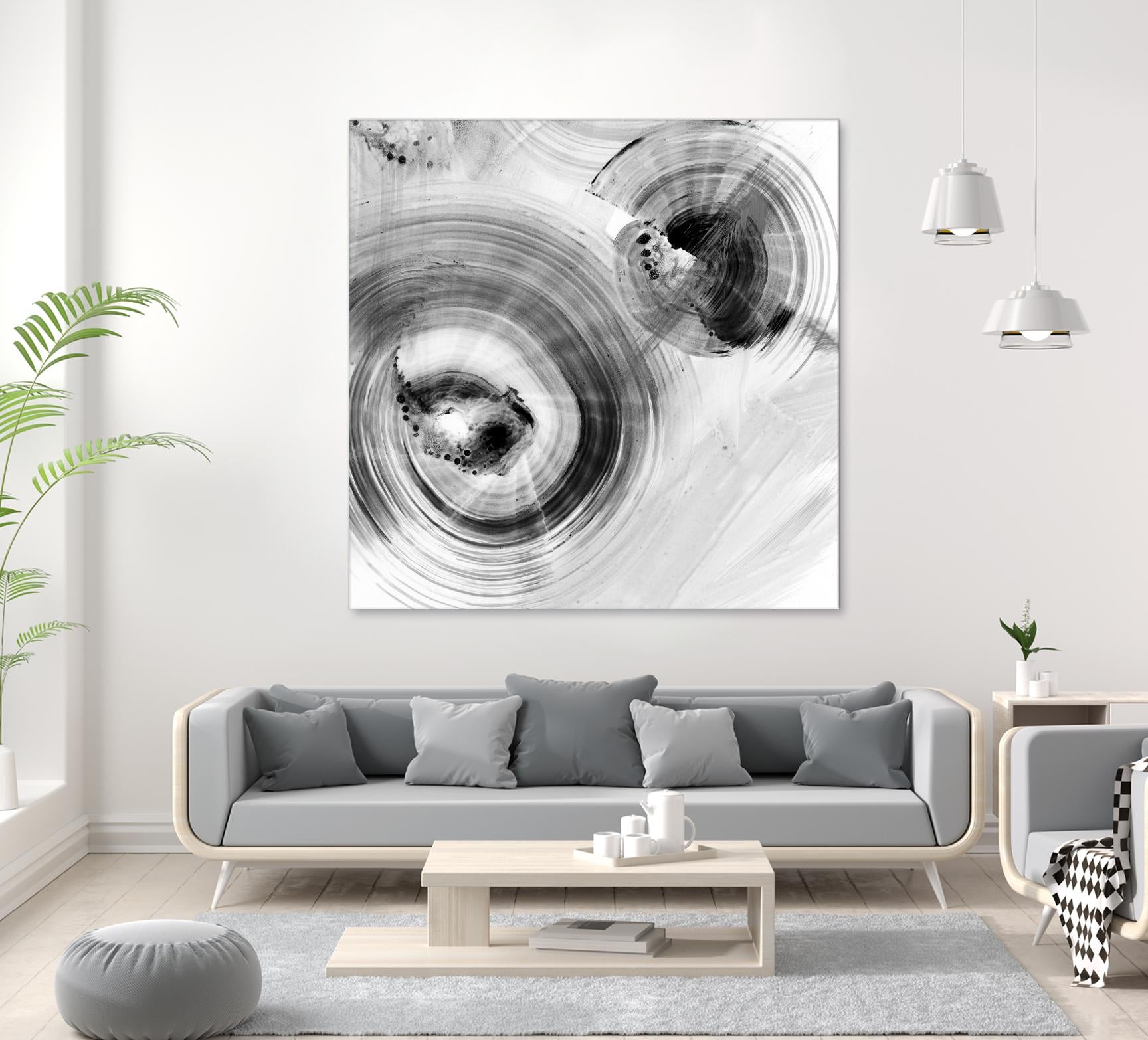 Reverse Ripple Effect I by Ethan Harper on GIANT ART - neutral abstract