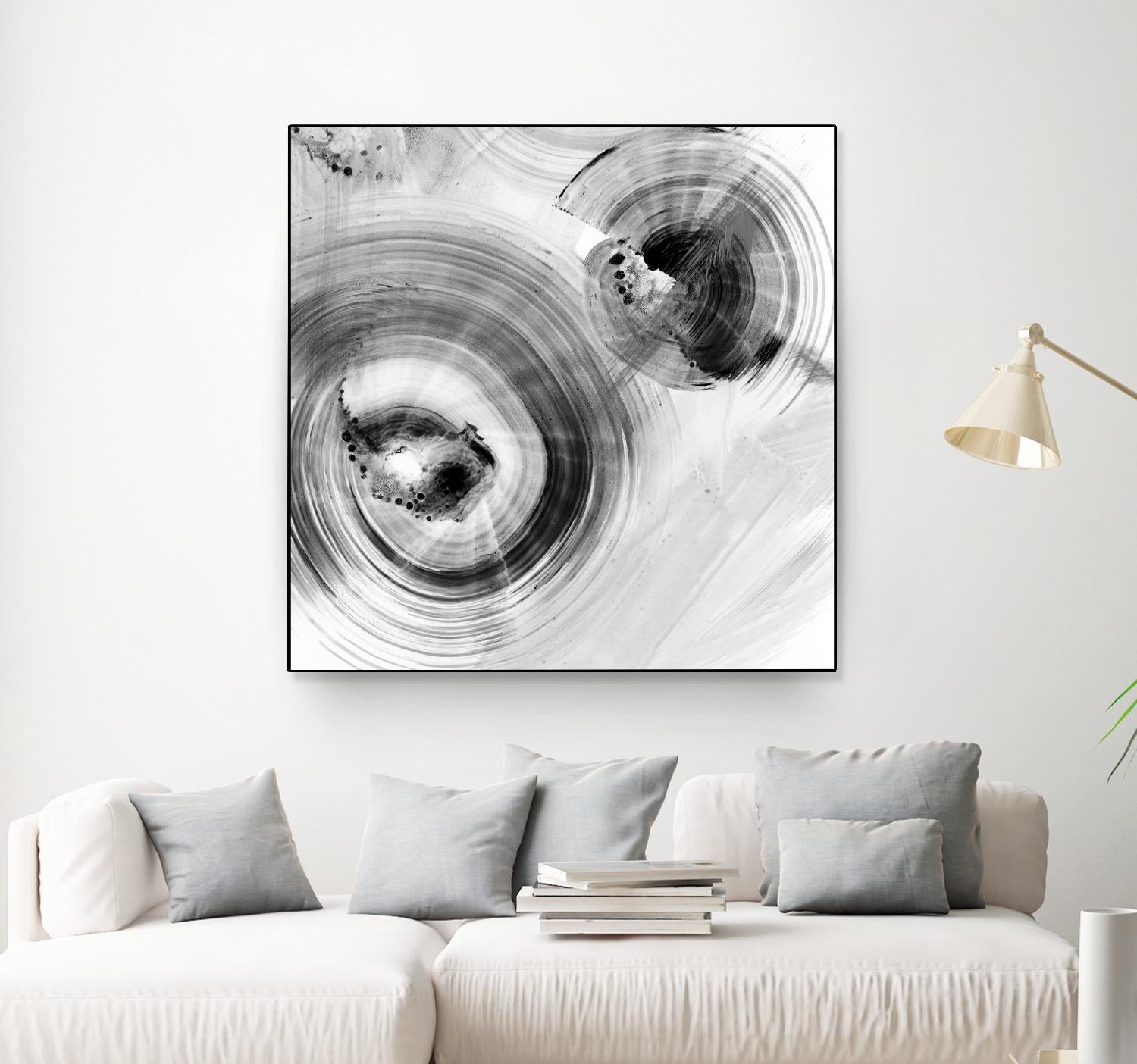 Reverse Ripple Effect I by Ethan Harper on GIANT ART - neutral abstract