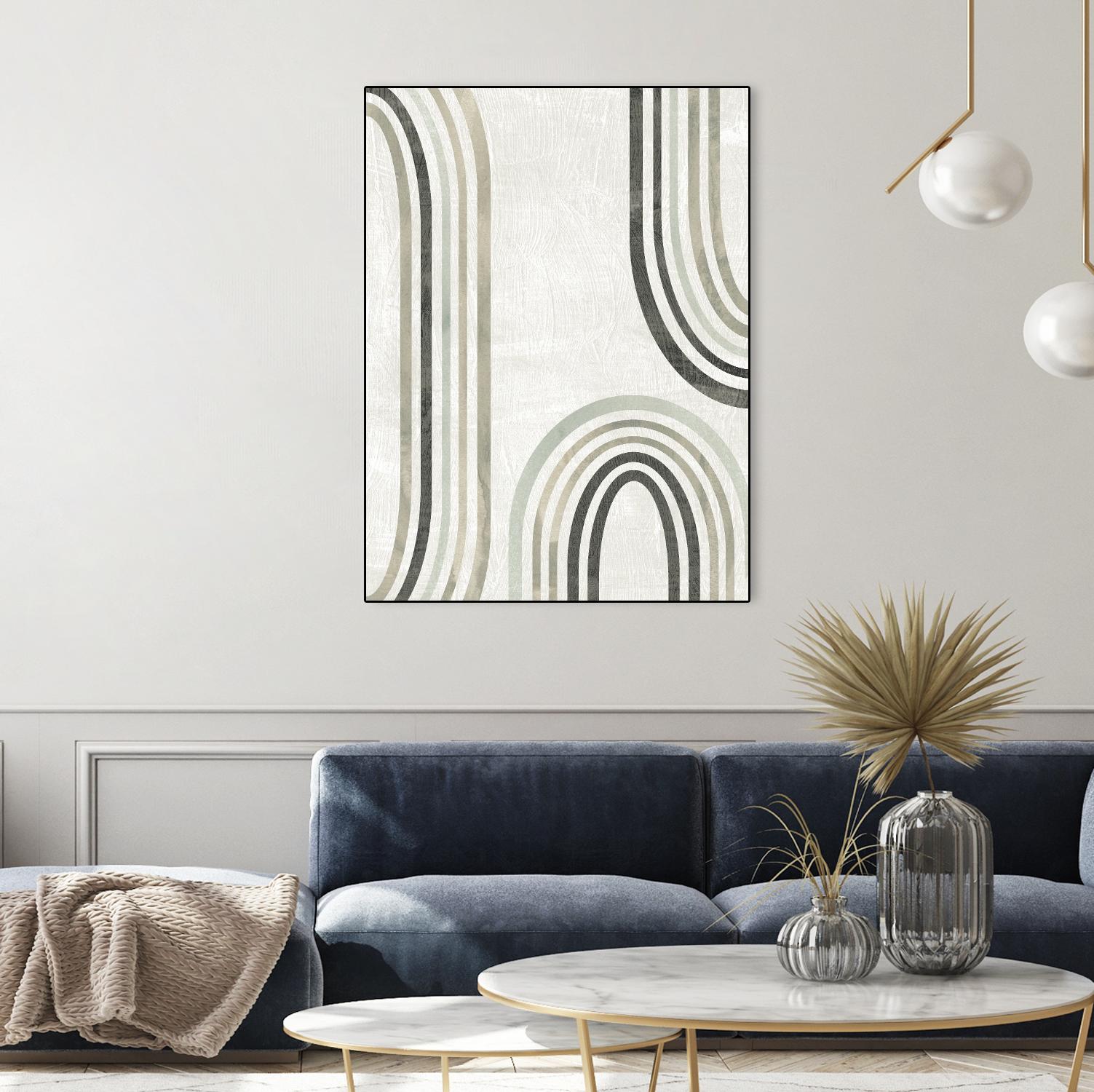 Modern Arc in Color I by June Erica Vess on GIANT ART - neutral abstract