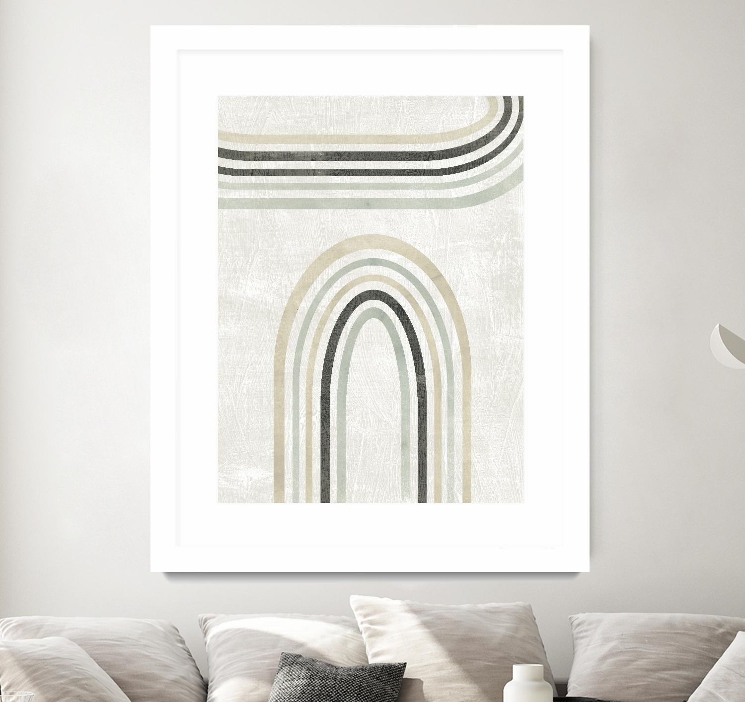 Modern Arc in Color III by June Erica Vess on GIANT ART - neutral abstract