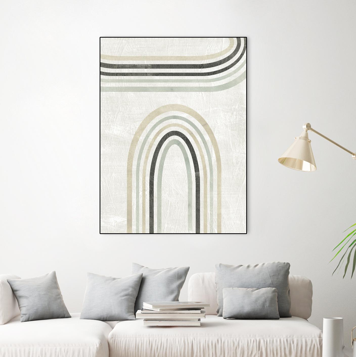 Modern Arc in Color III by June Erica Vess on GIANT ART - neutral abstract