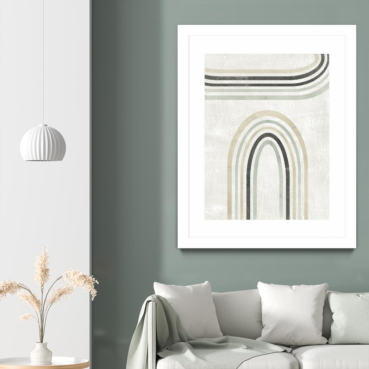 Modern Arc in Color III by June Erica Vess on GIANT ART - neutral abstract